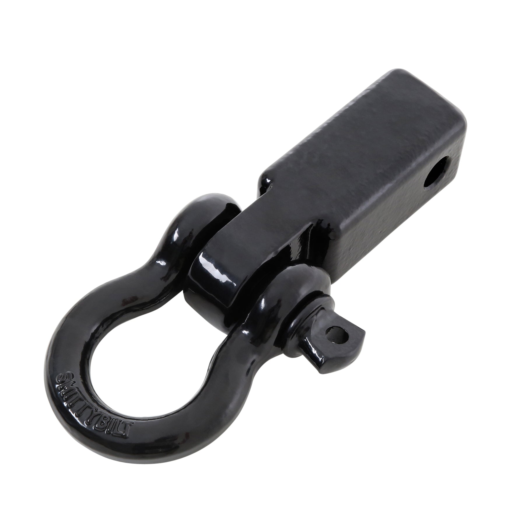 Receiver Hitch D Ring 3/4 Inch 475 Ton Rating Fits 2 Inch Receiver Black  Smittybilt