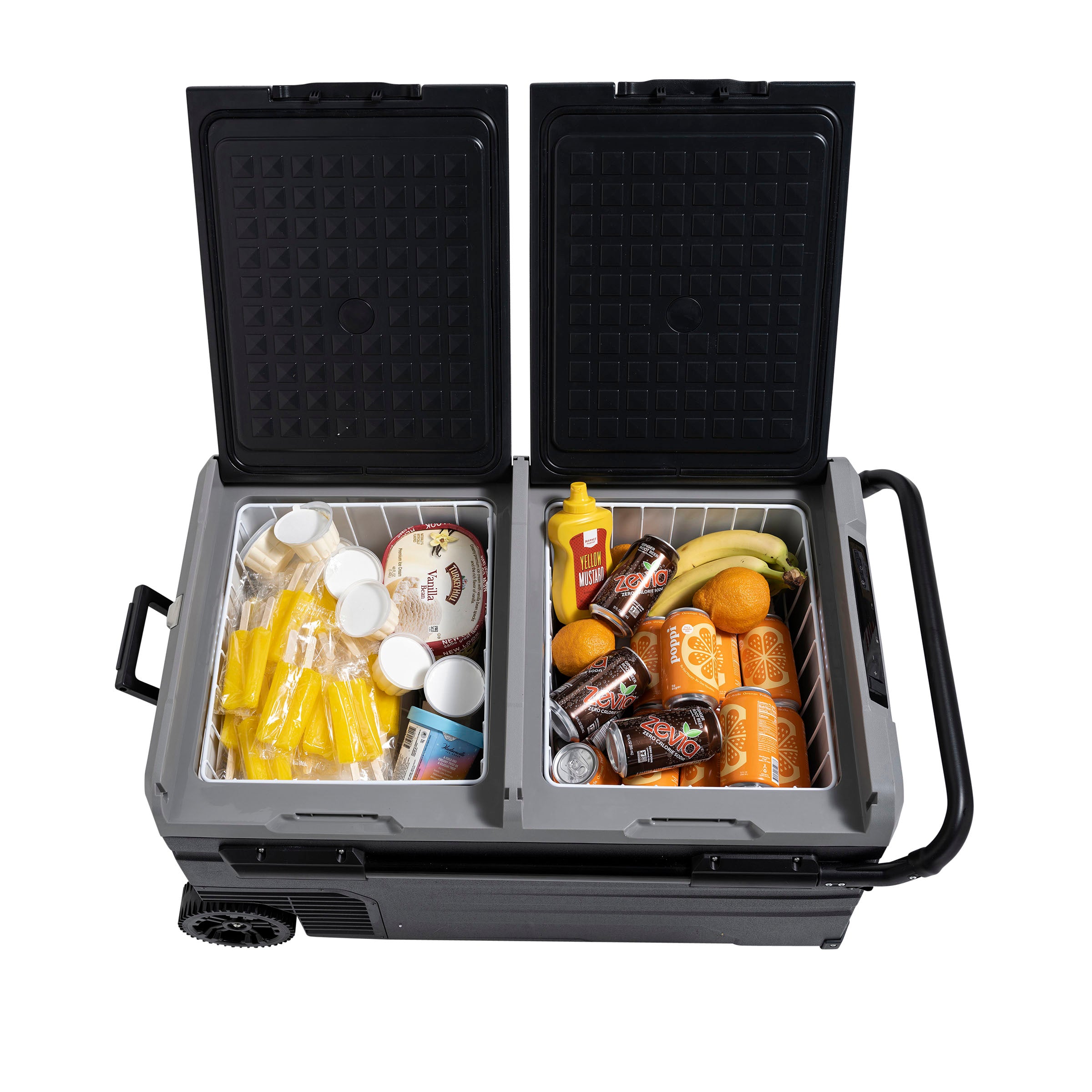 Basecamp 75L Fridge/Freezer Dual Zone Fridge Outside Dimensions 36.9 inch Long x 18.3 Inch Tall x 21.1 Inch Wide Smittybilt