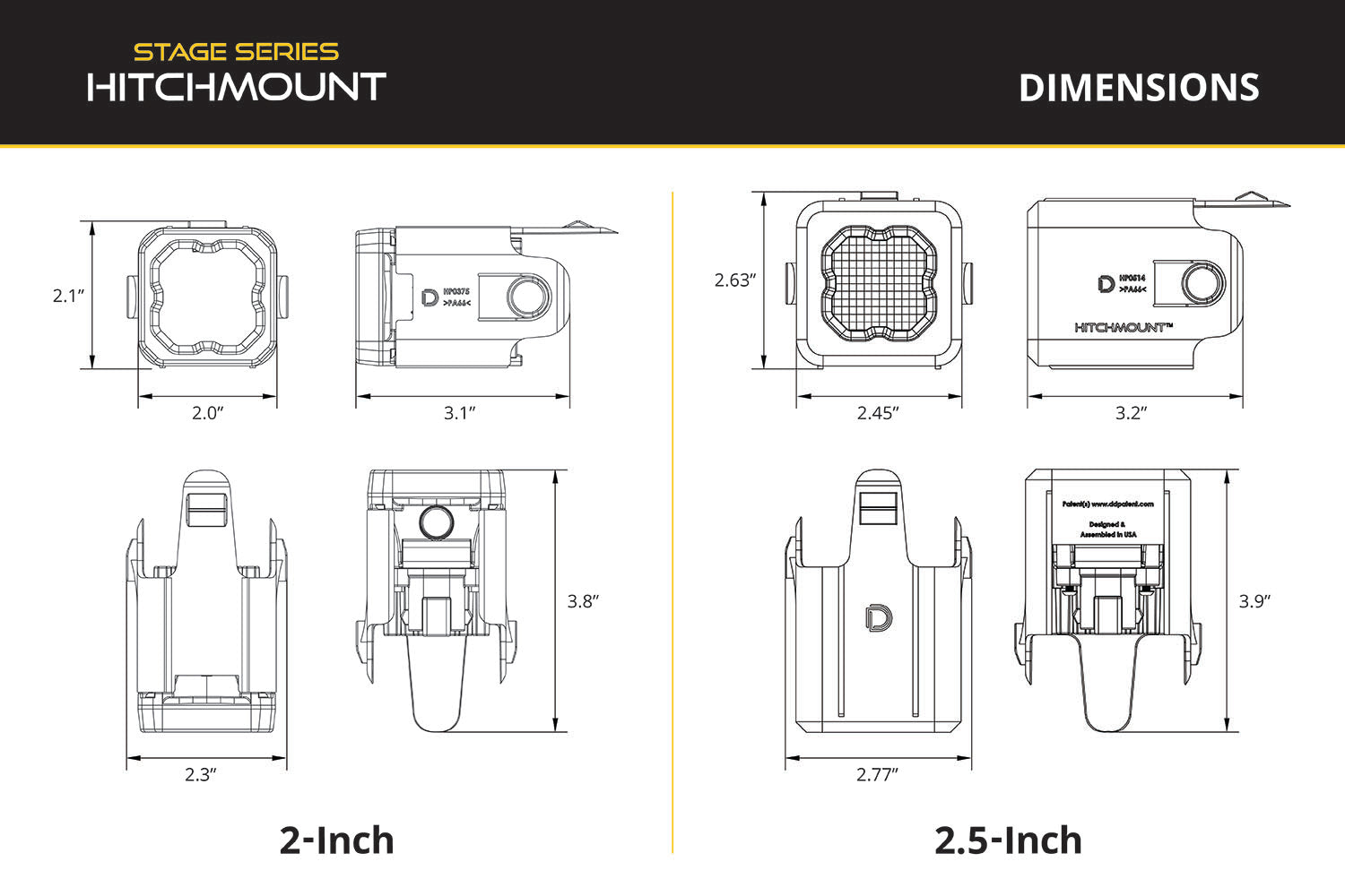 Diode Dynamics HitchMount LED Pod Reverse Kit for 2023-2026 GMC Canyon C1R