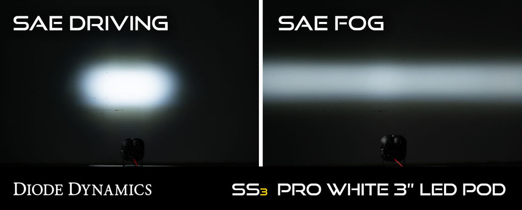 Diode Dynamics SS3 Max ABL White SAE Fog Angled - No Brackets (pair)