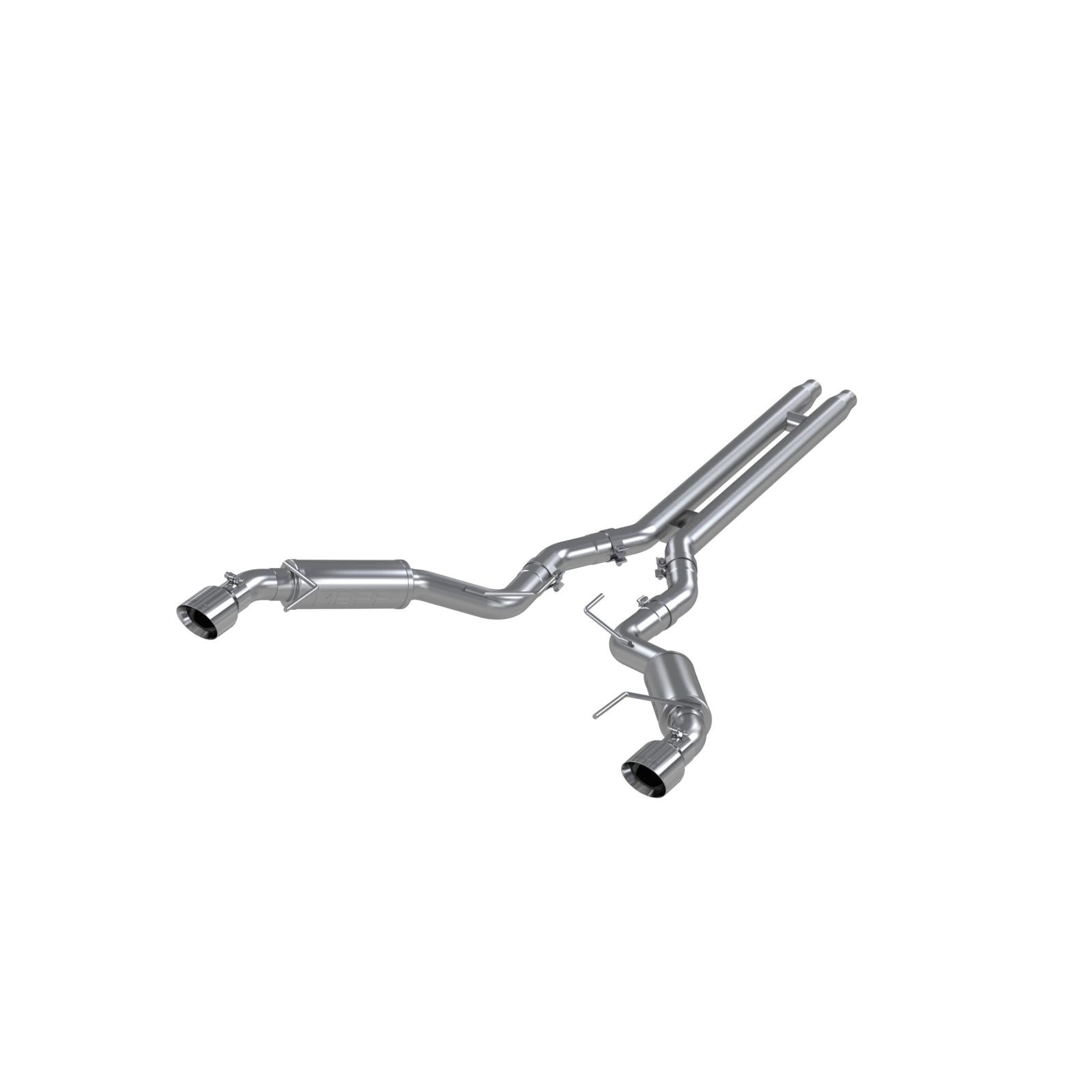 3 Inch Cat Back Exhaust System Dual Split Rear For 15-17 Ford Mustang GT 5.0 Coupe Only Race Version 4.5 Inch Tips Aluminized Steel - Apollo Off-Road