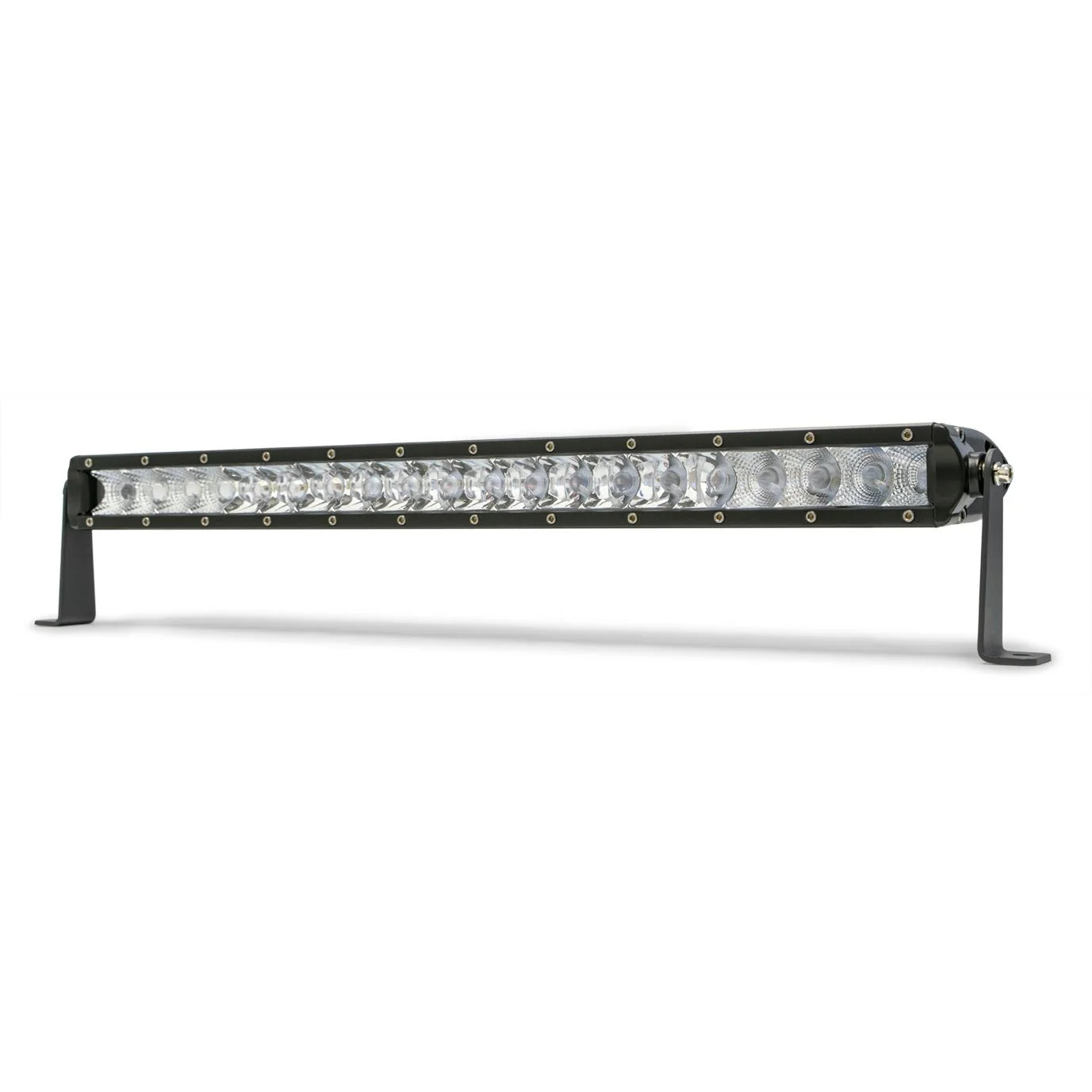 30 in. Single Row LED Light Bar; Chrome Face - Apollo Off-Road
