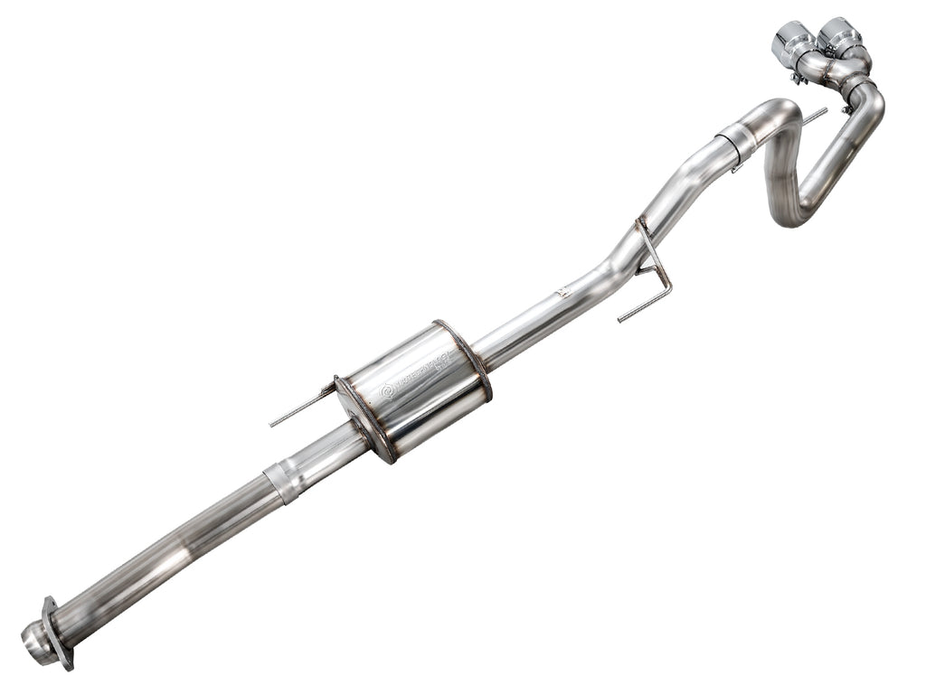 AWE 0FG Dual Side Exit Exhaust for Ford F-150 Regular Cab - 4.5" Chrome Silver Tips