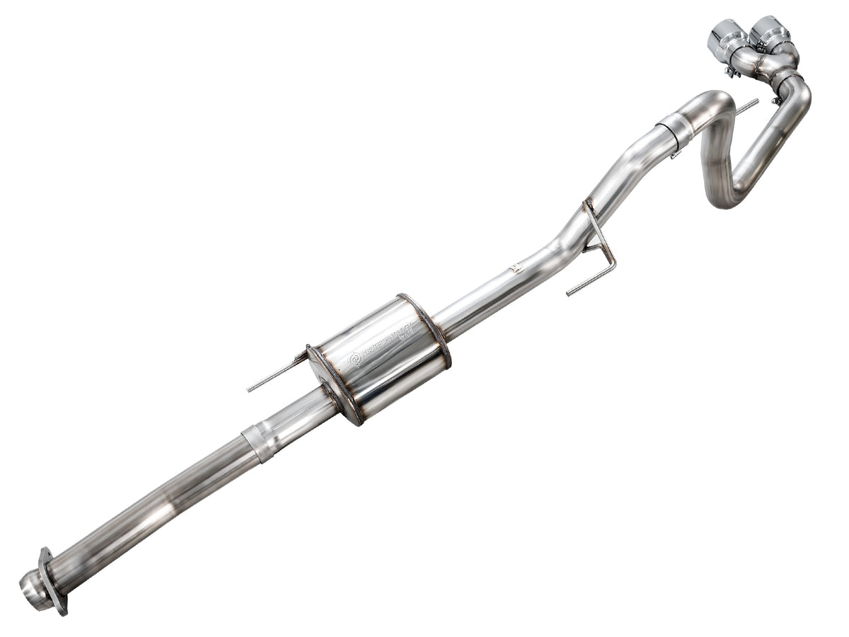 AWE 0FG Dual Side Exit Exhaust for Ford F-150 Regular Cab - 4.5" Chrome Silver Tips