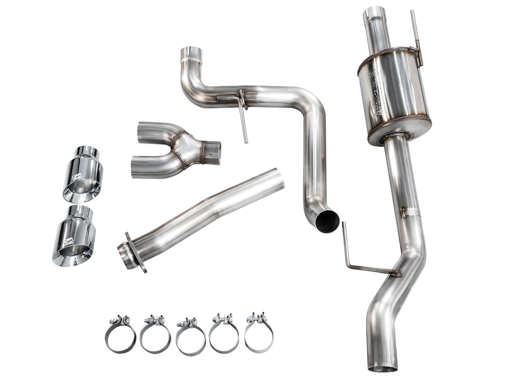 AWE 0FG Dual Side Exit Exhaust for Ford F-150 Regular Cab - 4.5" Chrome Silver Tips