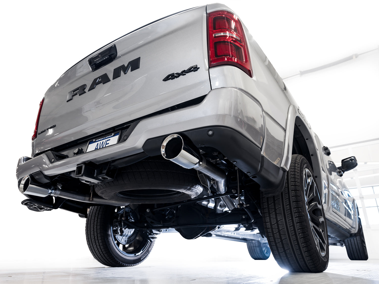 AWE 0FG Catback Exhaust for 2025+ RAM 1500 3.0TT Standard and High Output - Chrome Silver Tips