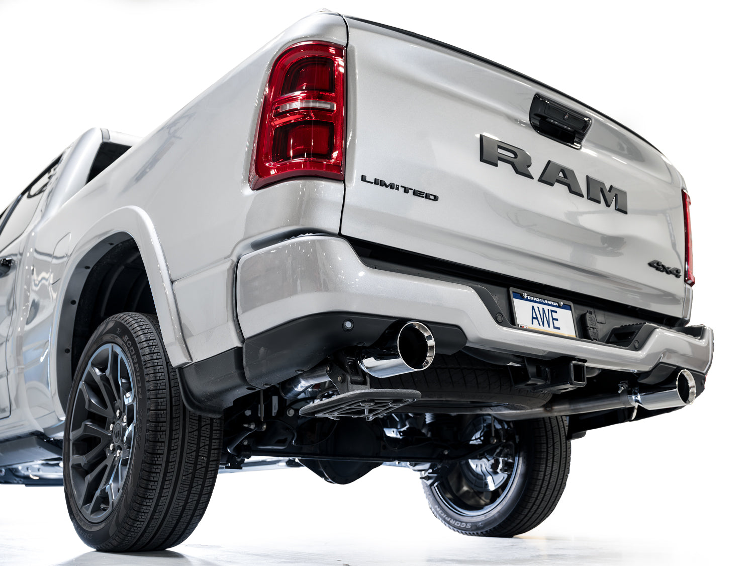 AWE 0FG Catback Exhaust for 2025+ RAM 1500 3.0TT Standard and High Output - Chrome Silver Tips
