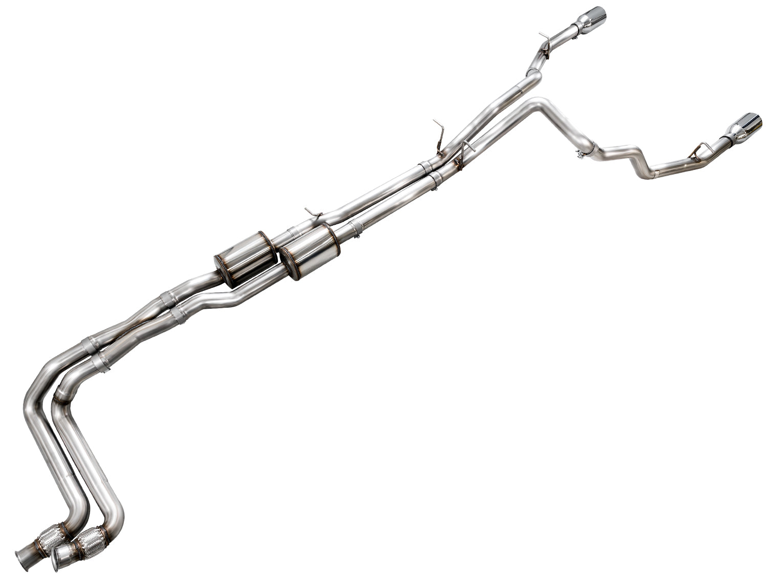 AWE 0FG Catback Exhaust for 2025+ RAM 1500 3.0TT Standard and High Output - Chrome Silver Tips