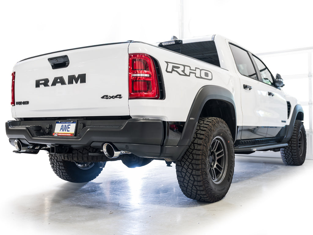 AWE 0FG Catback Exhaust for 2025+ RAM RHO - Chrome Silver Tips