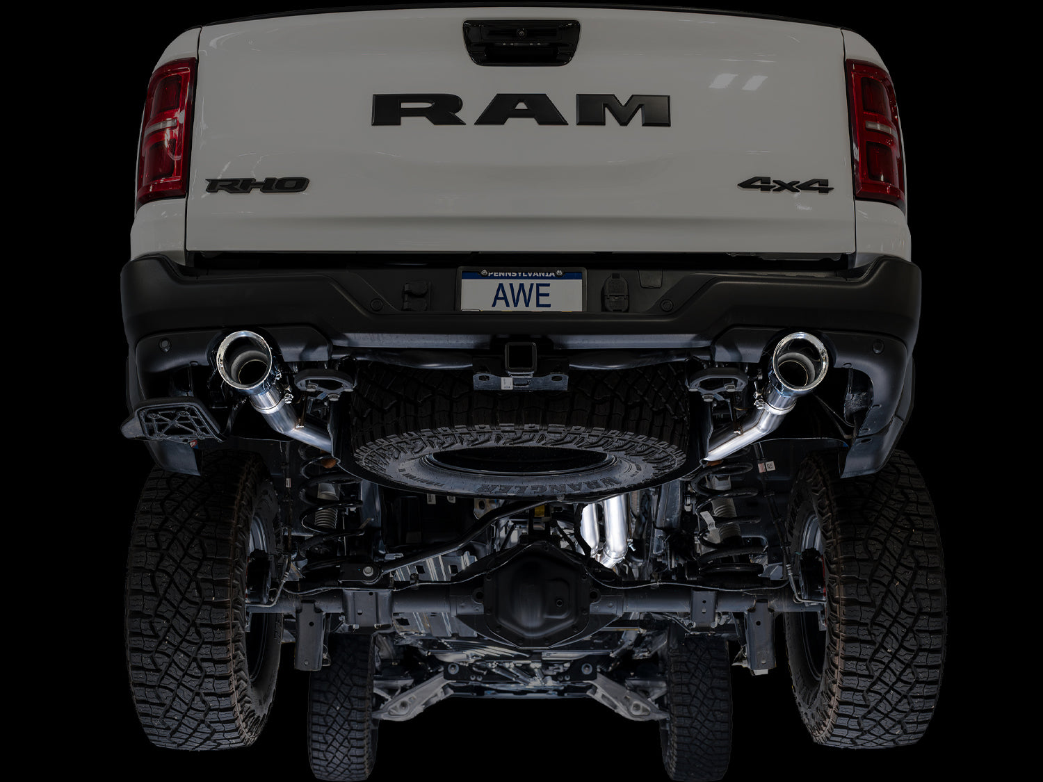 AWE 0FG Catback Exhaust for 2025+ RAM RHO - Chrome Silver Tips