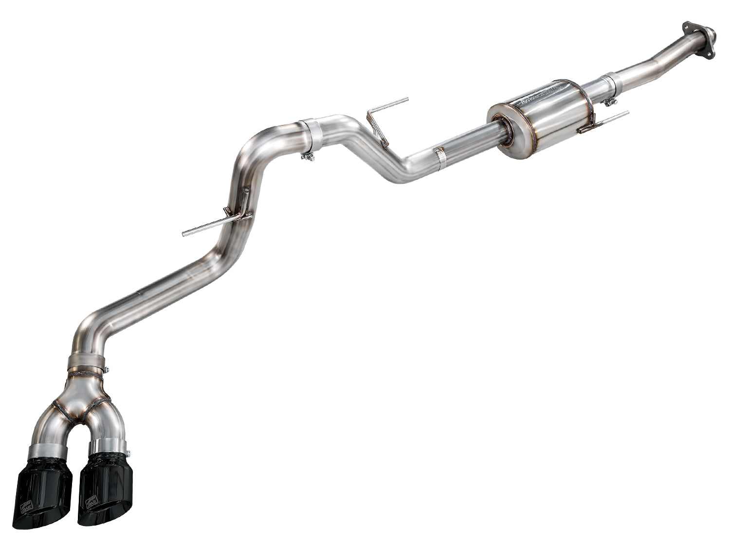 AWE 0FG Dual Side Exit Exhaust for Ford F-150 Regular Cab - 4.5" Diamond Black Tips