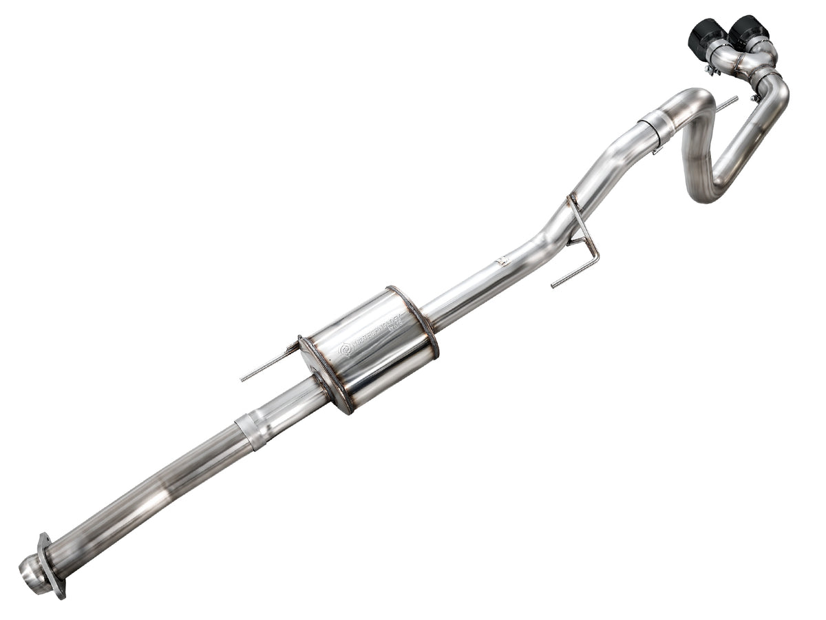 AWE 0FG Dual Side Exit Exhaust for Ford F-150 Regular Cab - 4.5" Diamond Black Tips
