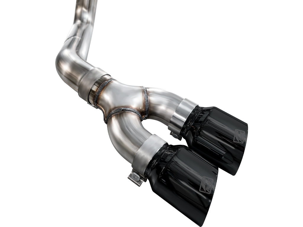 AWE 0FG Dual Side Exit Exhaust for Ford F-150 Regular Cab - 4.5" Diamond Black Tips