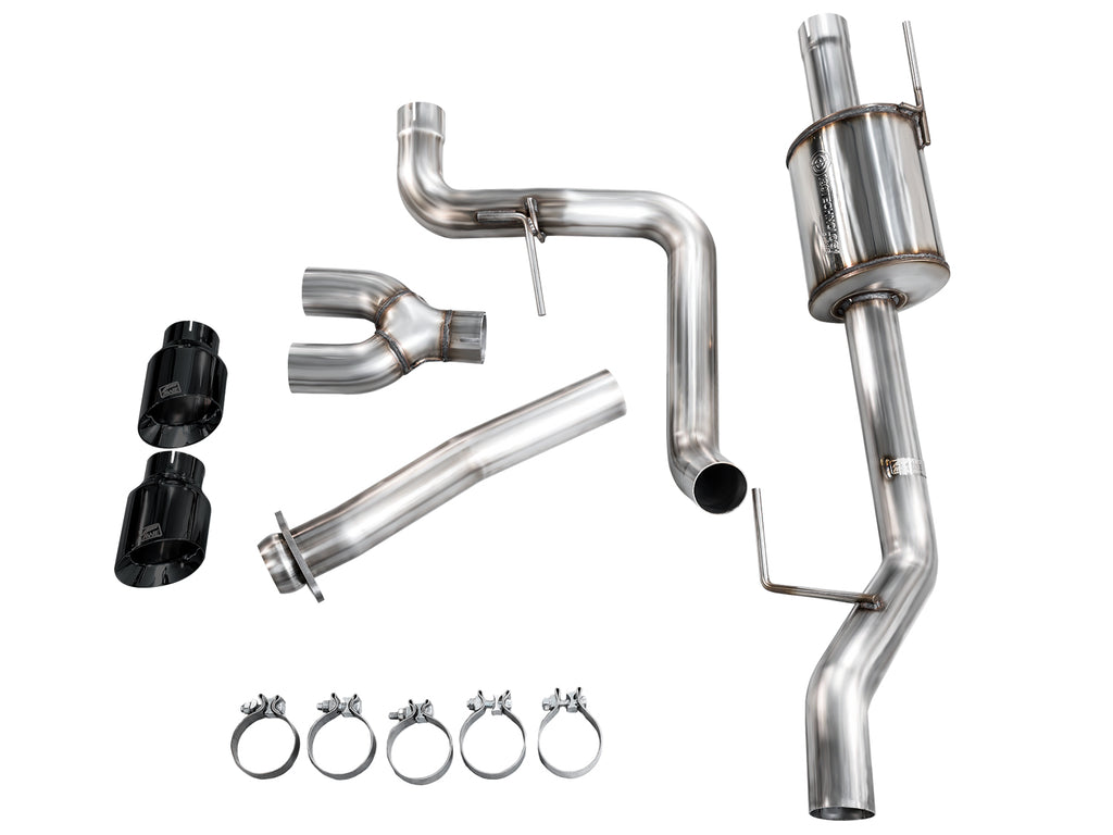 AWE 0FG Dual Side Exit Exhaust for Ford F-150 Regular Cab - 4.5" Diamond Black Tips