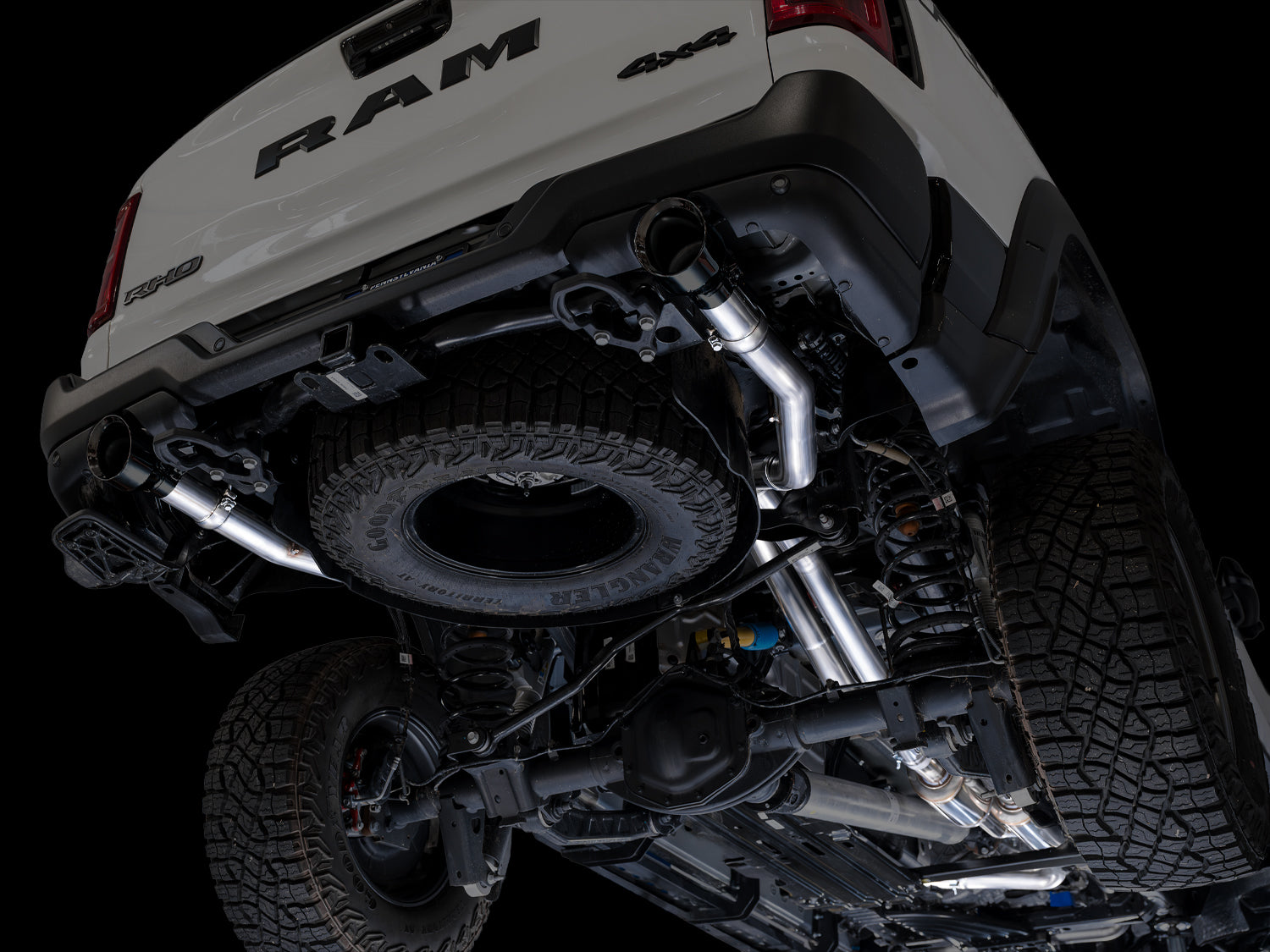 AWE 0FG Catback Exhaust for 2025+ RAM RHO - Diamond Black Tips