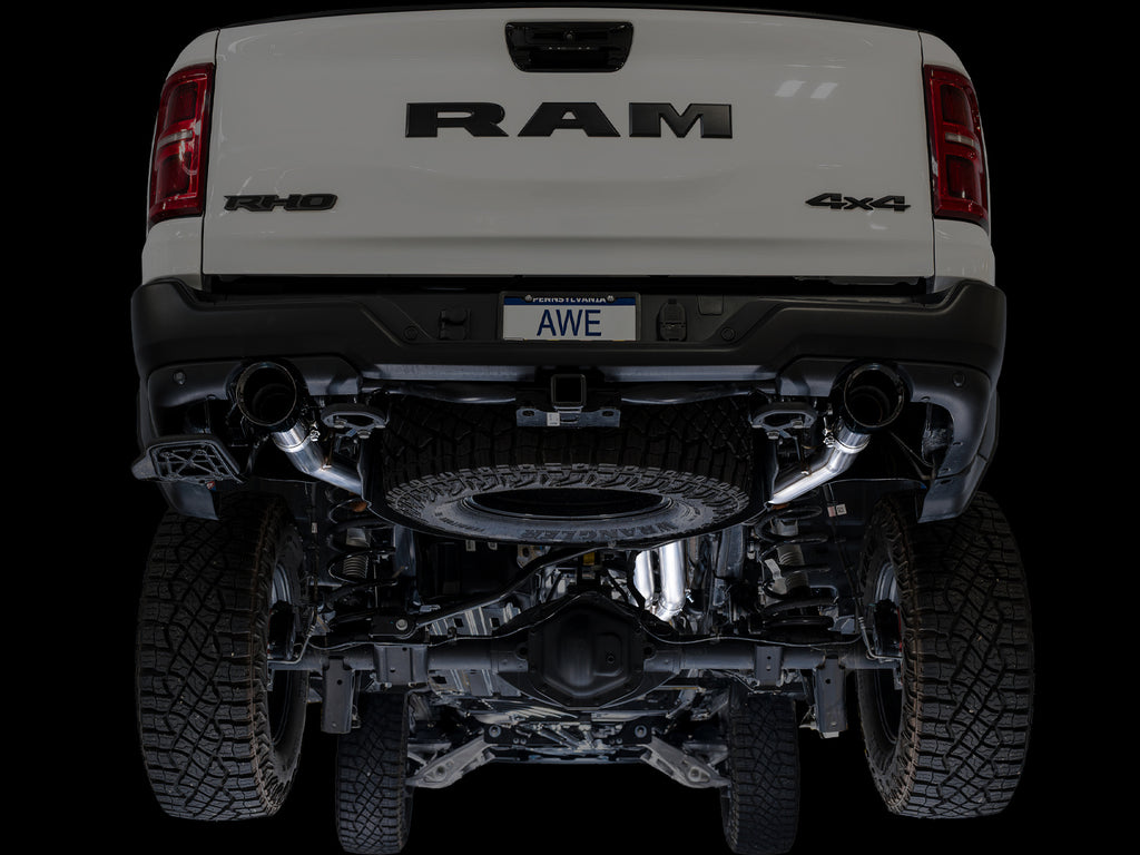AWE 0FG Catback Exhaust for 2025+ RAM RHO - Diamond Black Tips
