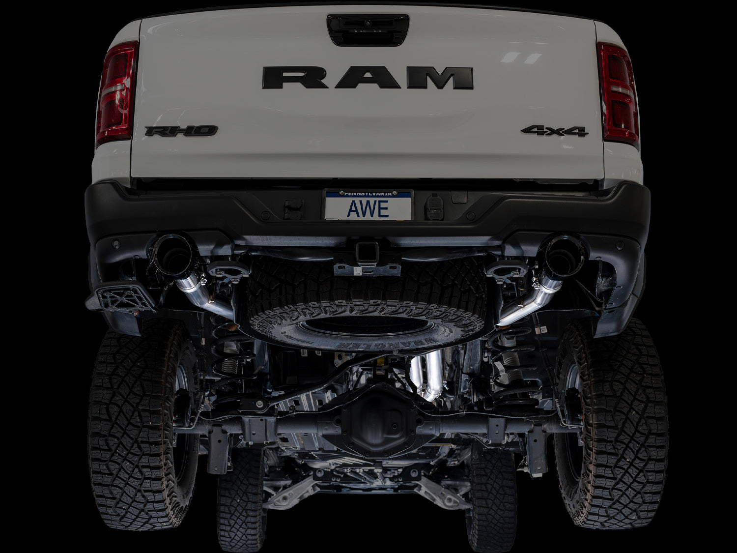 AWE 0FG Catback Exhaust for 2025+ RAM RHO - Diamond Black Tips
