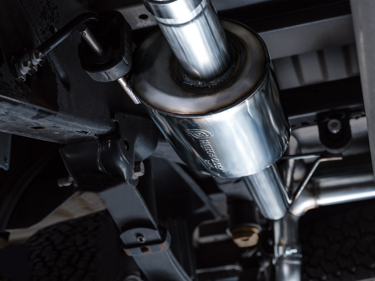 AWE 0FG Non-Resonated Catback for '21+ Ford F-150 Tremor (With Bumper Cutouts) - Chrome Silver Tips