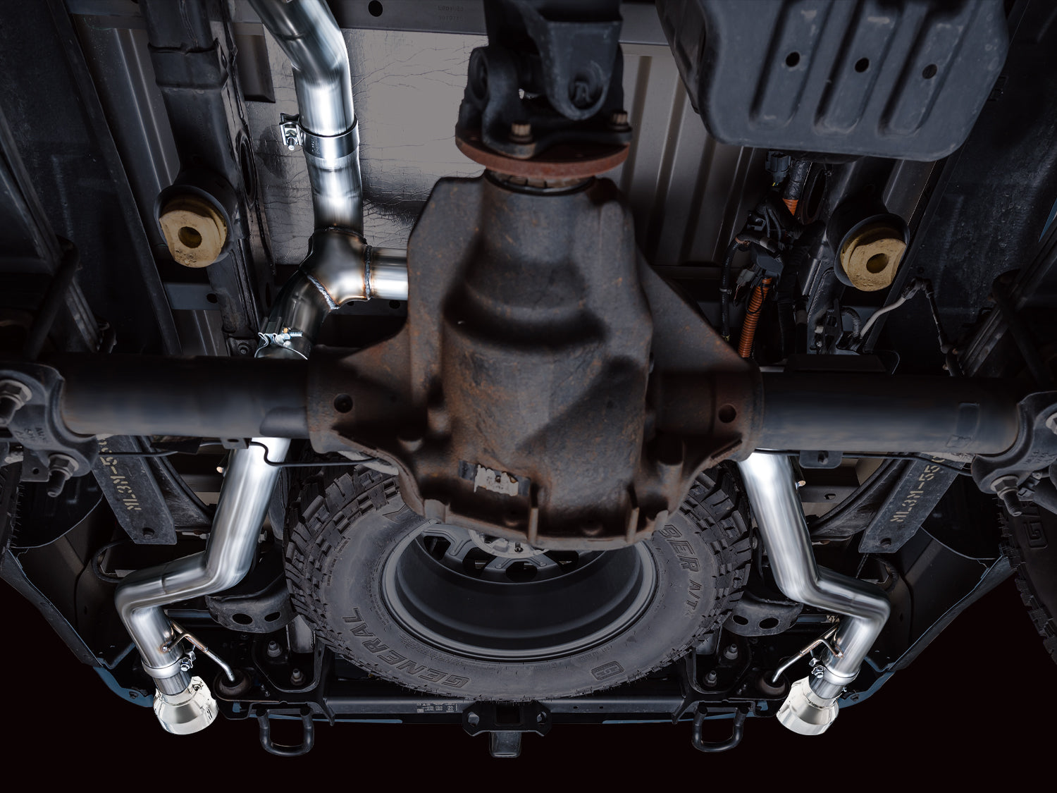 AWE 0FG Non-Resonated Catback for '21+ Ford F-150 Tremor (With Bumper Cutouts) - Chrome Silver Tips