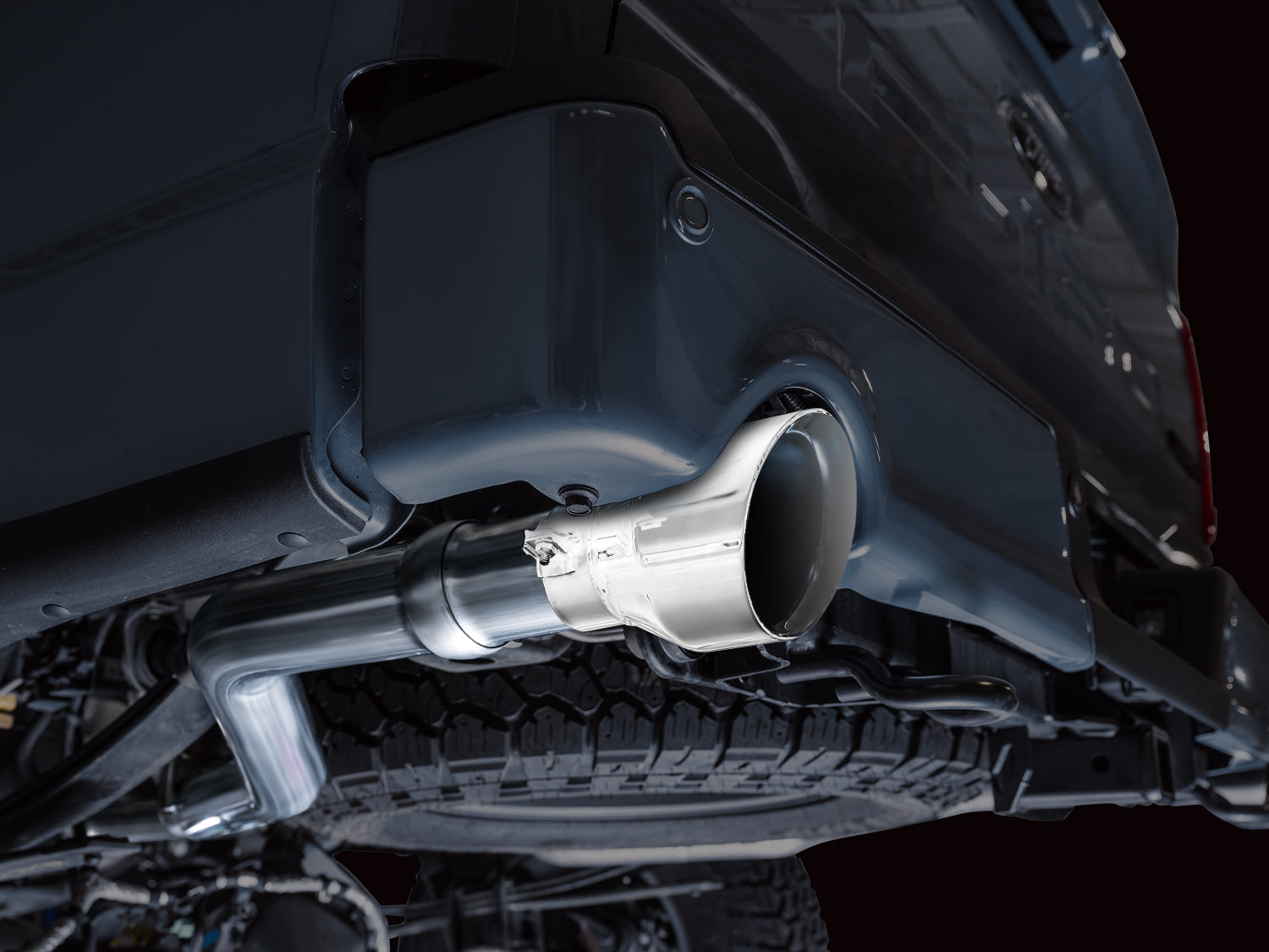 AWE 0FG Non-Resonated Catback for '21+ Ford F-150 Tremor (With Bumper Cutouts) - Chrome Silver Tips