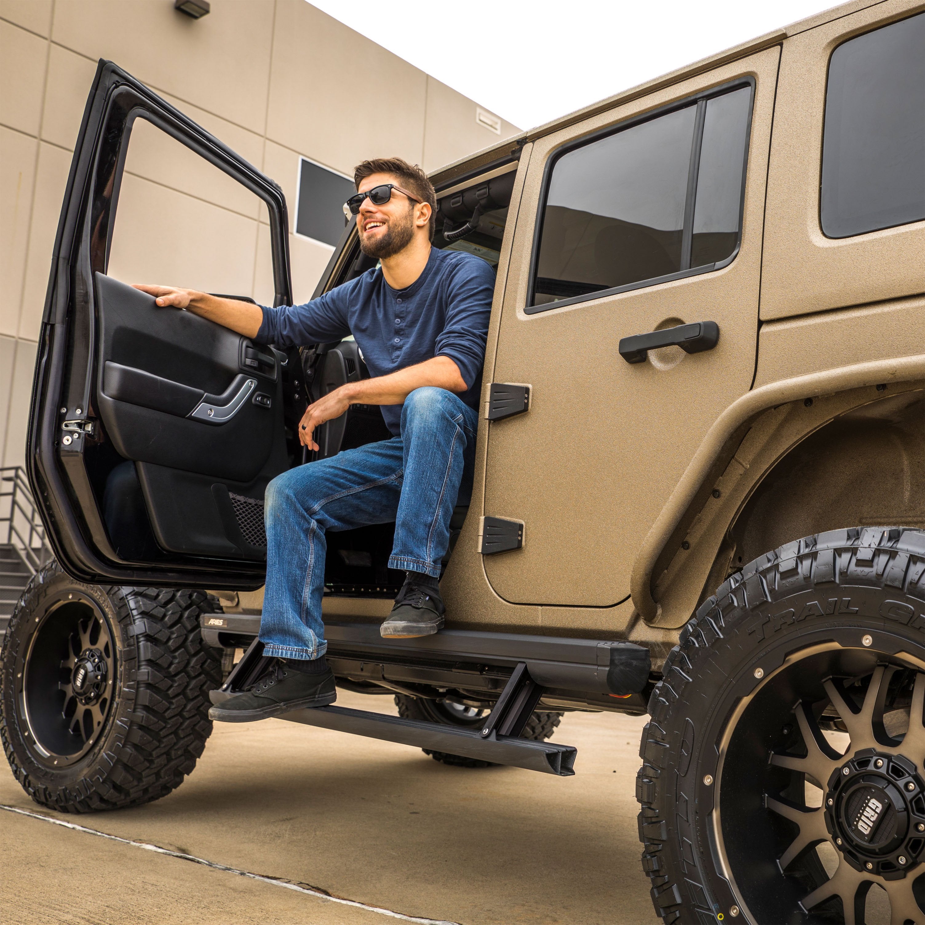 ARIES ActionTrac 69.6" Powered Running Boards (No Brackets), 2009-2021 Toyota 4Runner, 2015-2023 Toyota Tacoma, 2018-2026 Jeep Wrangler & more