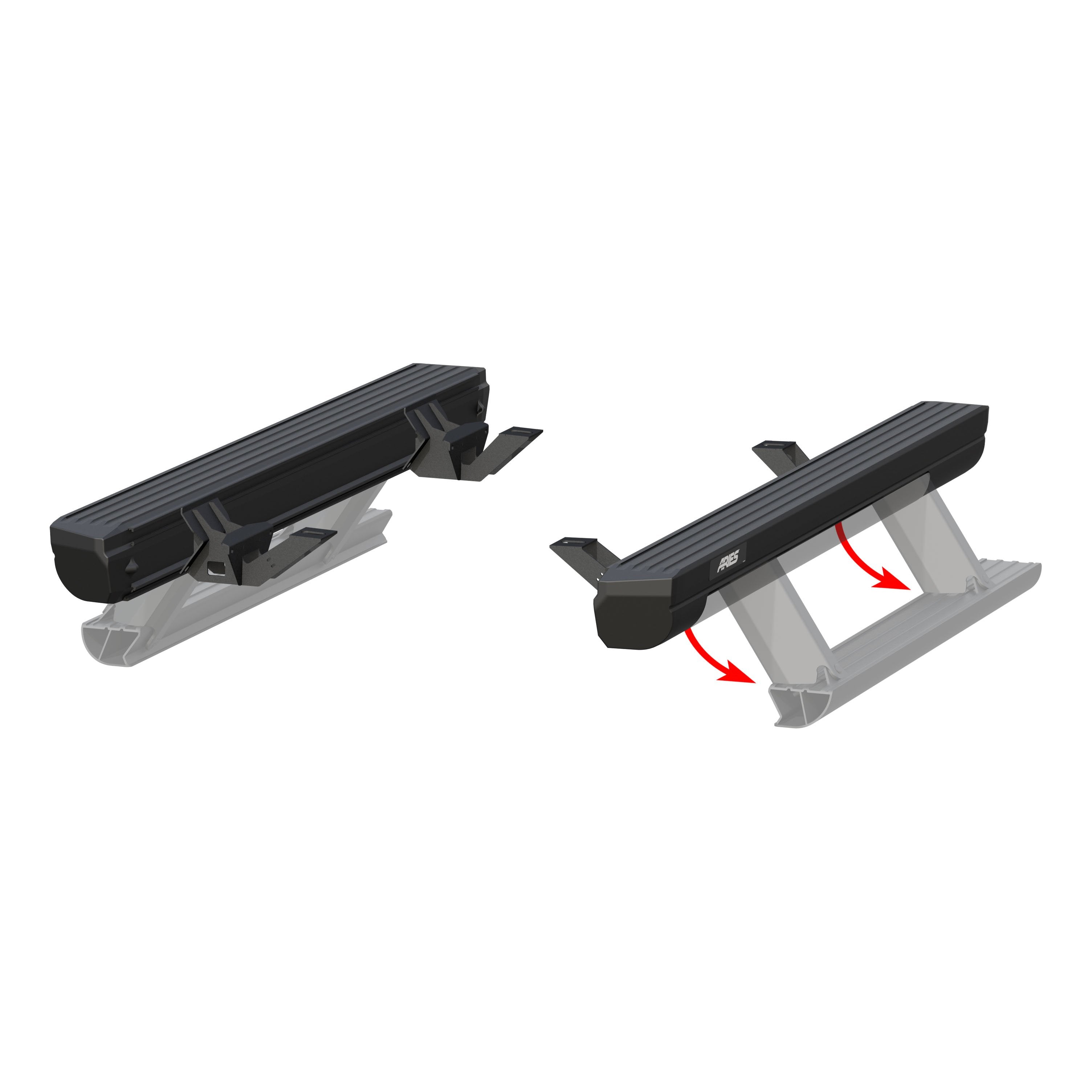 ARIES ActionTrac 48.75" Powered Running Boards, 2018-2026 Jeep Wrangler