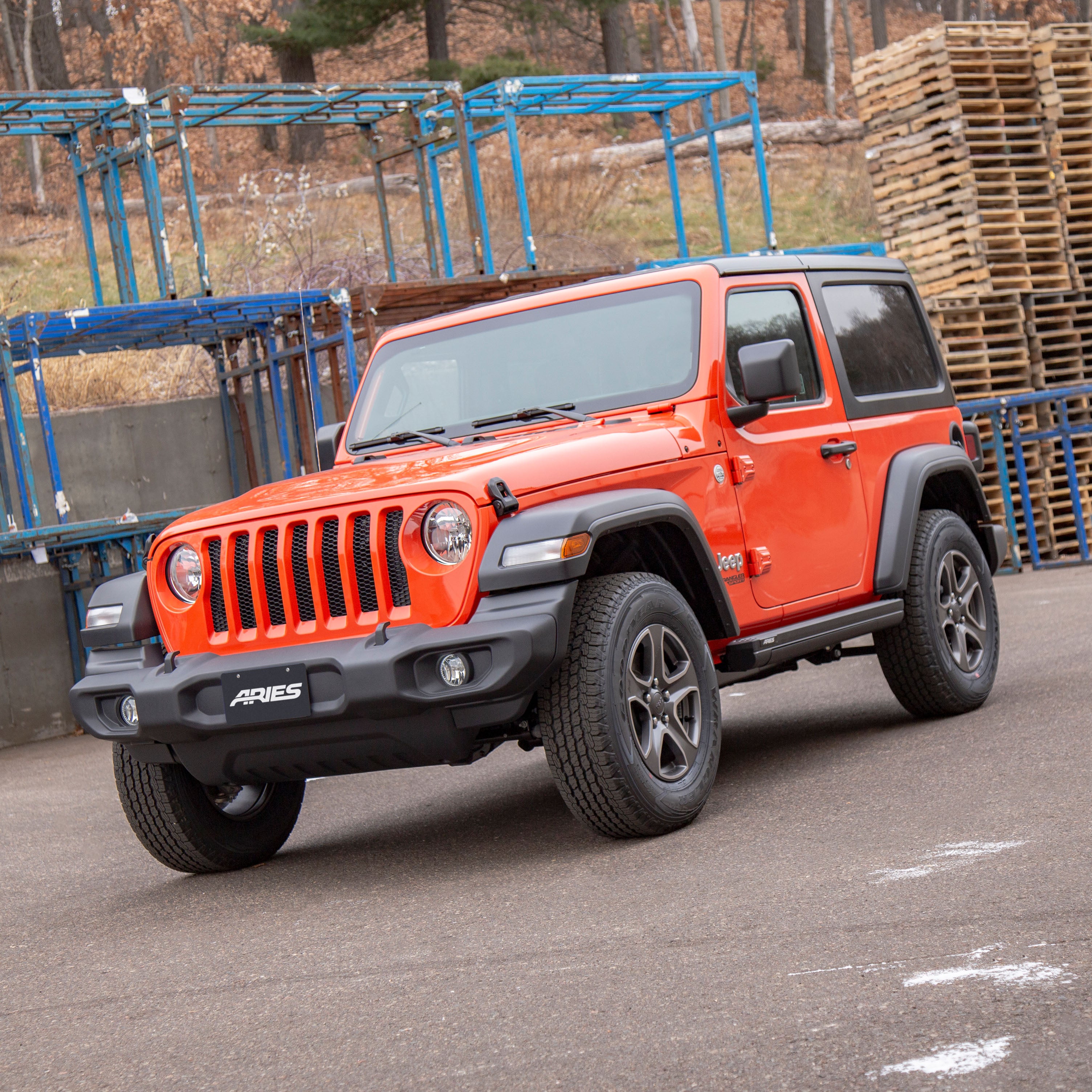 ARIES ActionTrac 48.75" Powered Running Boards, 2018-2026 Jeep Wrangler