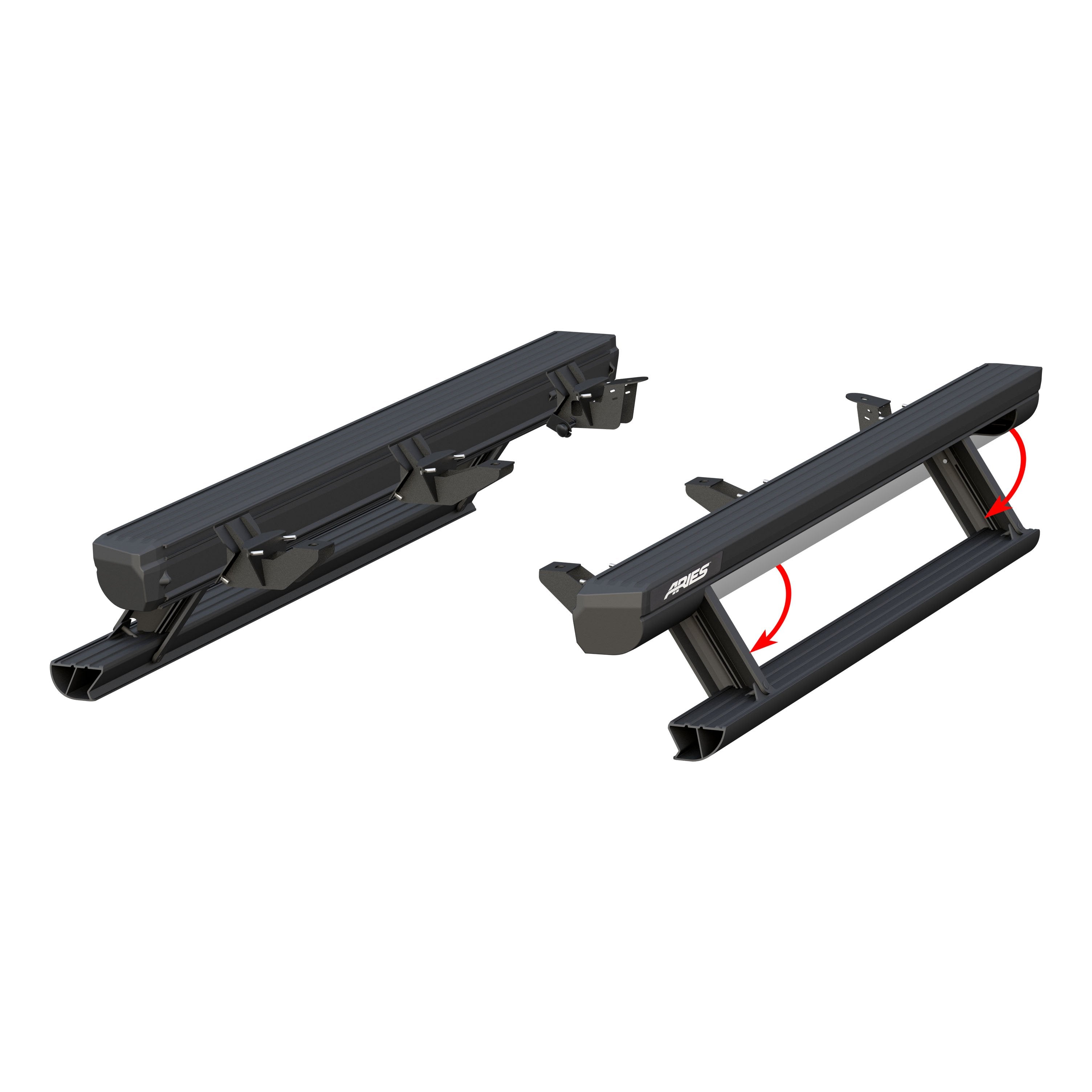 ARIES ActionTrac 69.6" Powered Running Boards, 2018 Jeep Wrangler