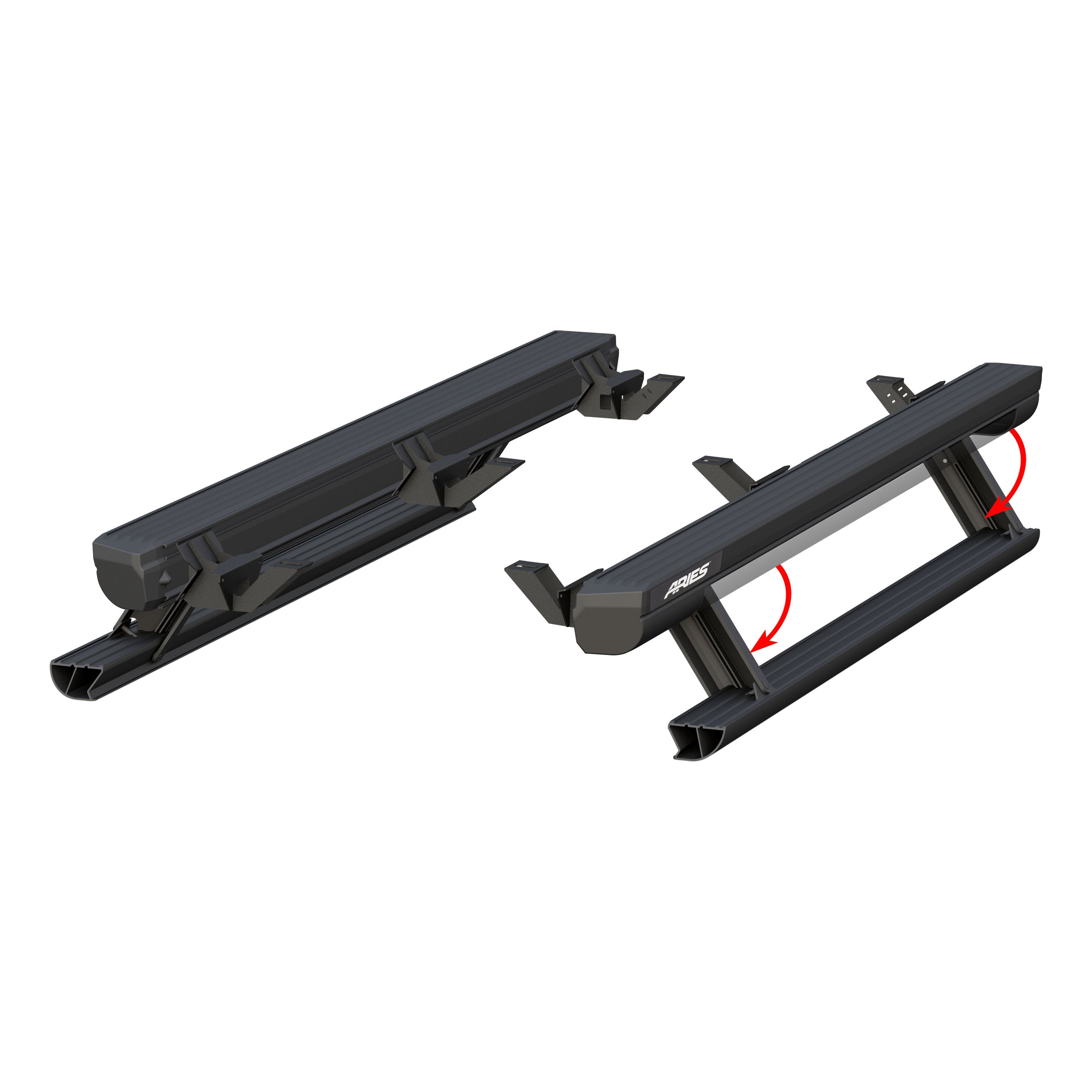 ARIES ActionTrac 69.6" Powered Running Boards, 2018-2026 Jeep Wrangler