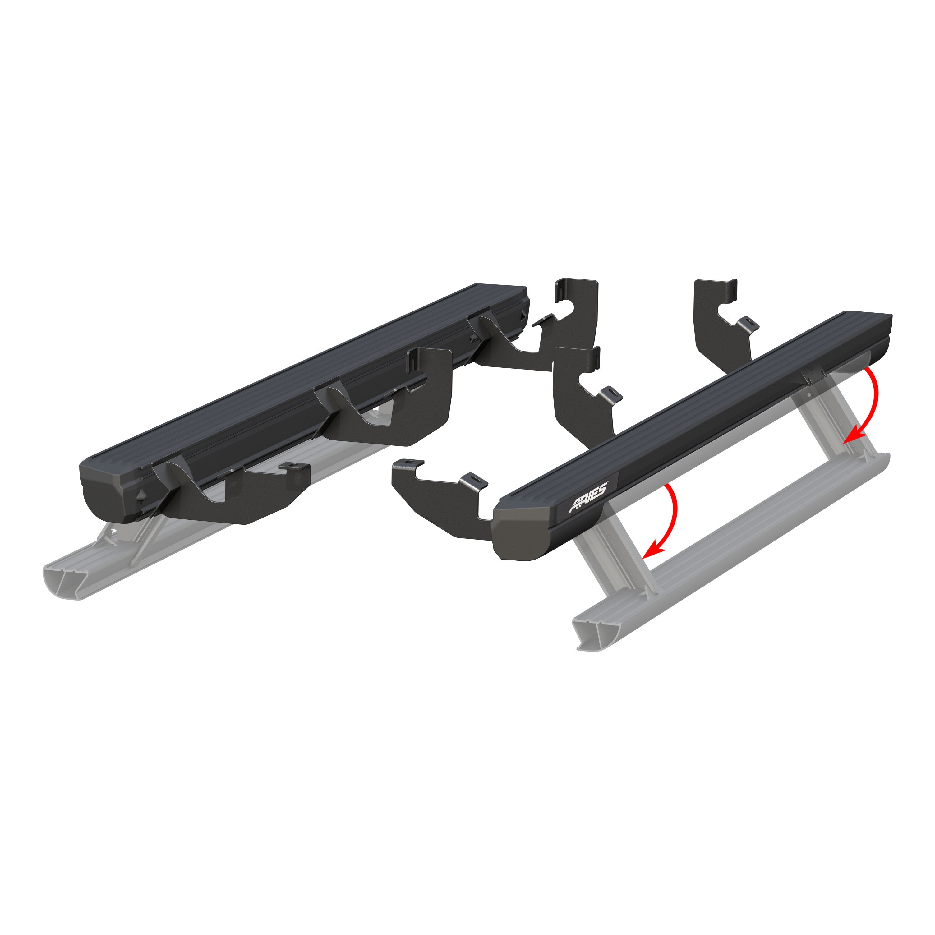 ARIES ActionTrac 69.6" Powered Running Boards, 2021-2026 Ford Bronco