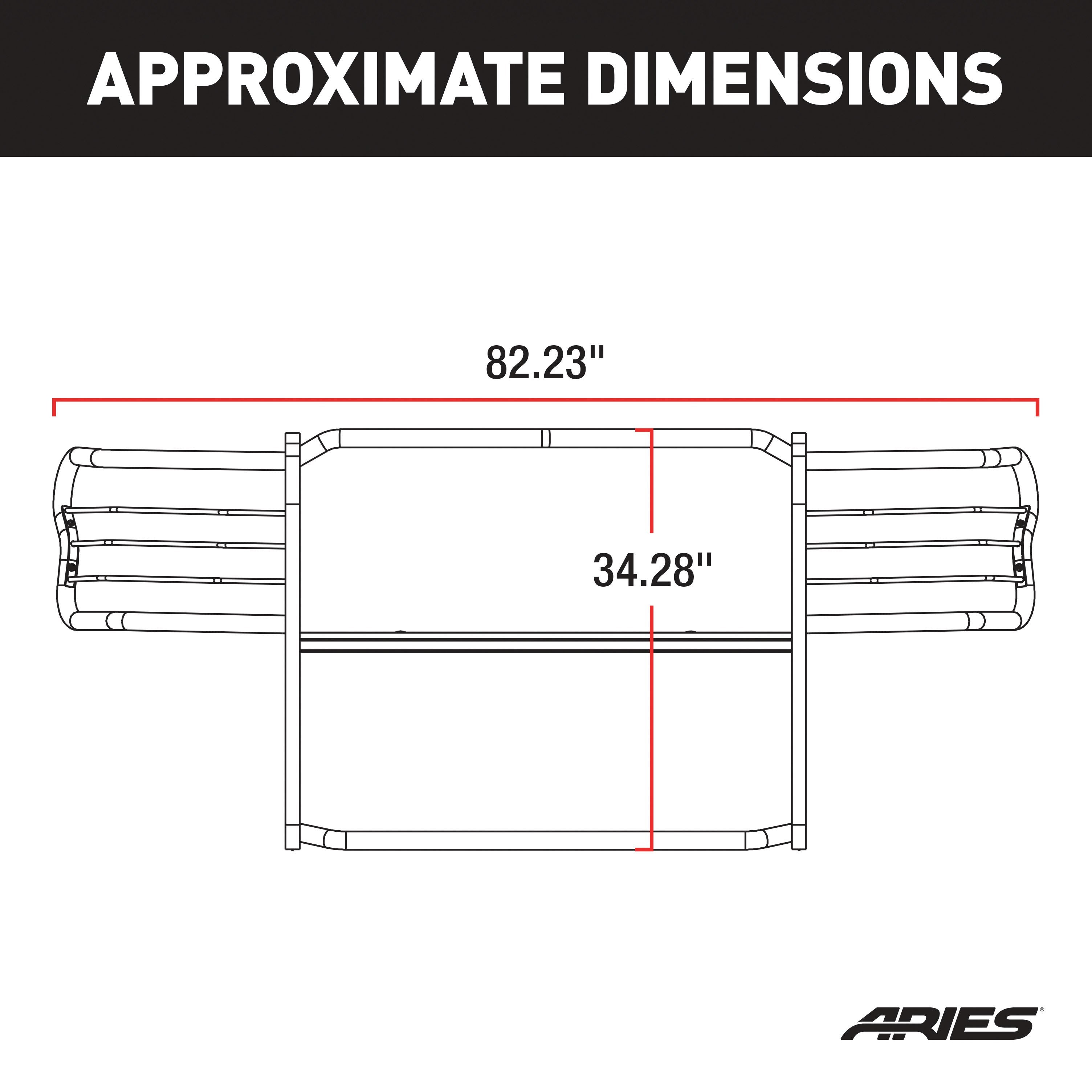 ARIES Polished Stainless Grille Guard, 1999-2004 Ford F-250/F-350 Super Duty