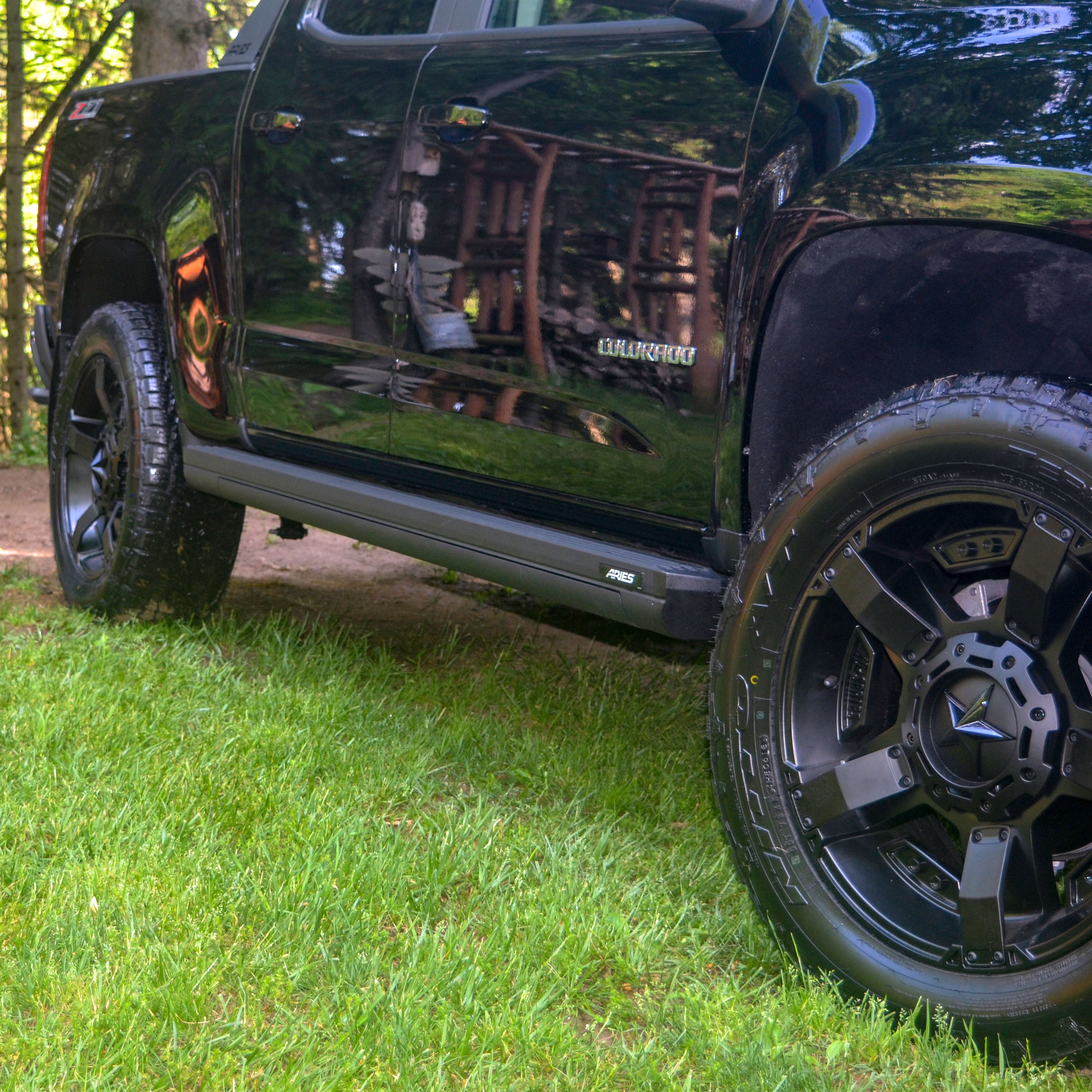 ARIES ActionTrac 83.6" Powered Running Boards, 2023-2026 Chevy Colorado, 2023-2026 GMC Canyon