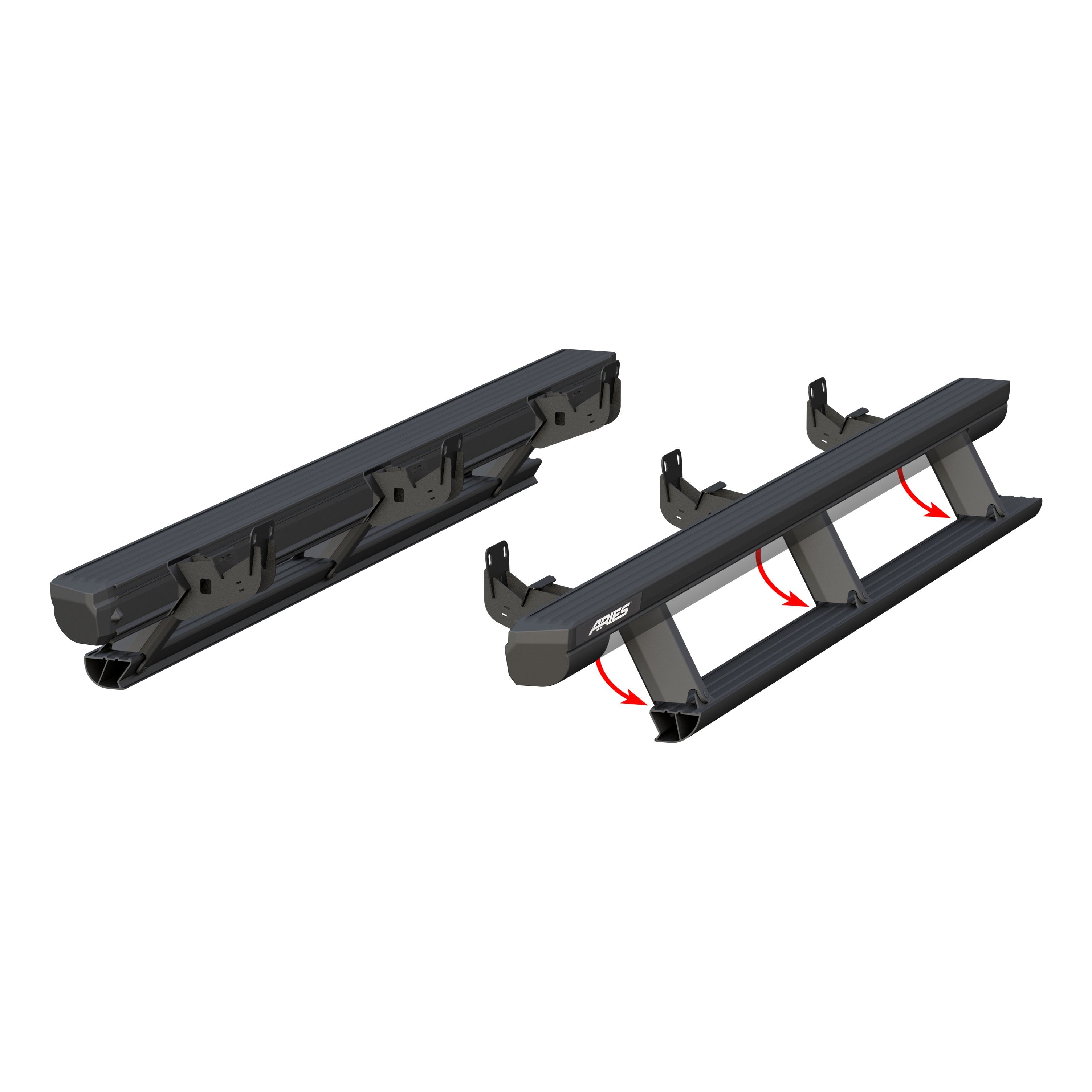 ARIES ActionTrac 87.6" Powered Running Boards, 2019-2026 Ram 2500/3500