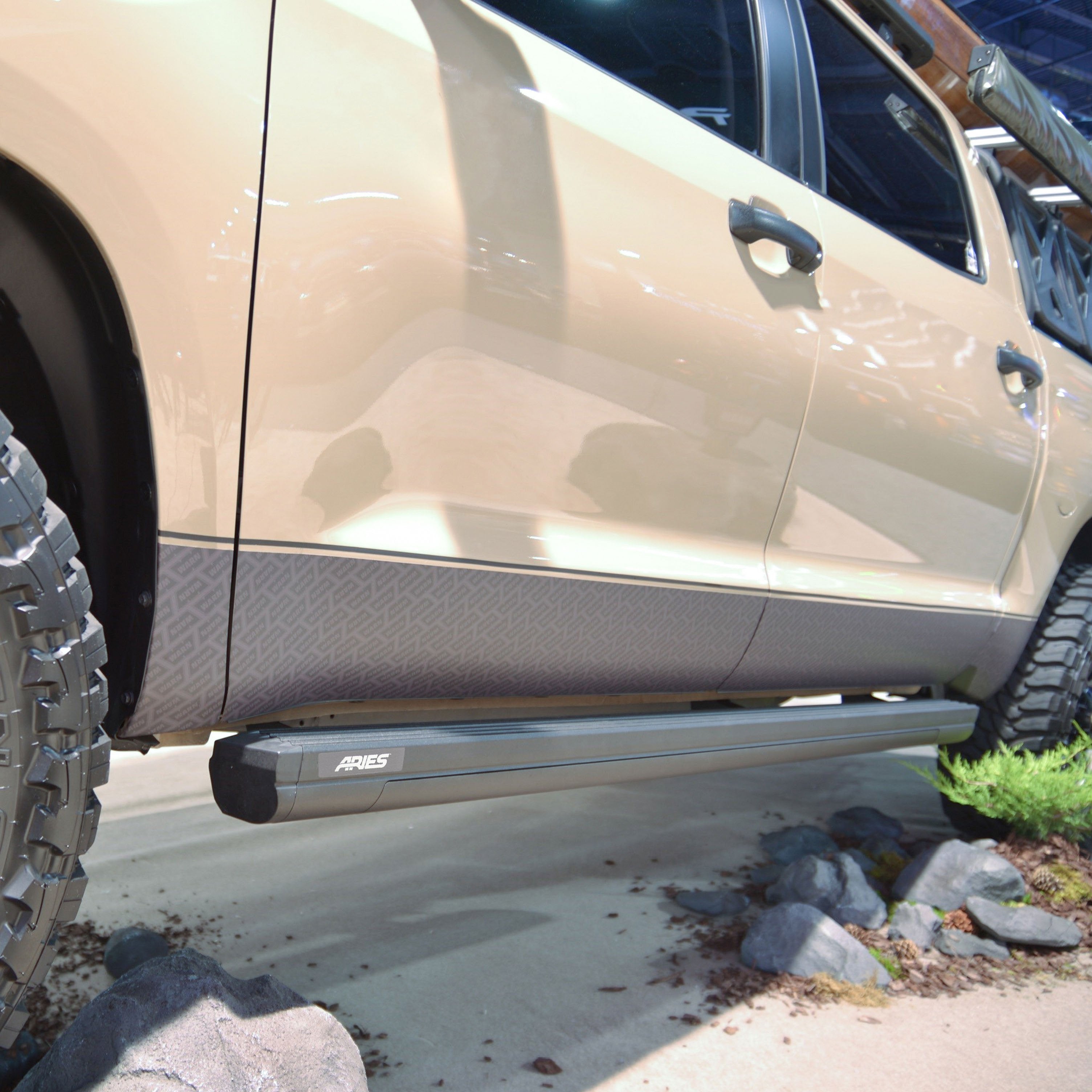 ARIES ActionTrac 83.6" Powered Running Boards, 2007-2021 Toyota Tundra