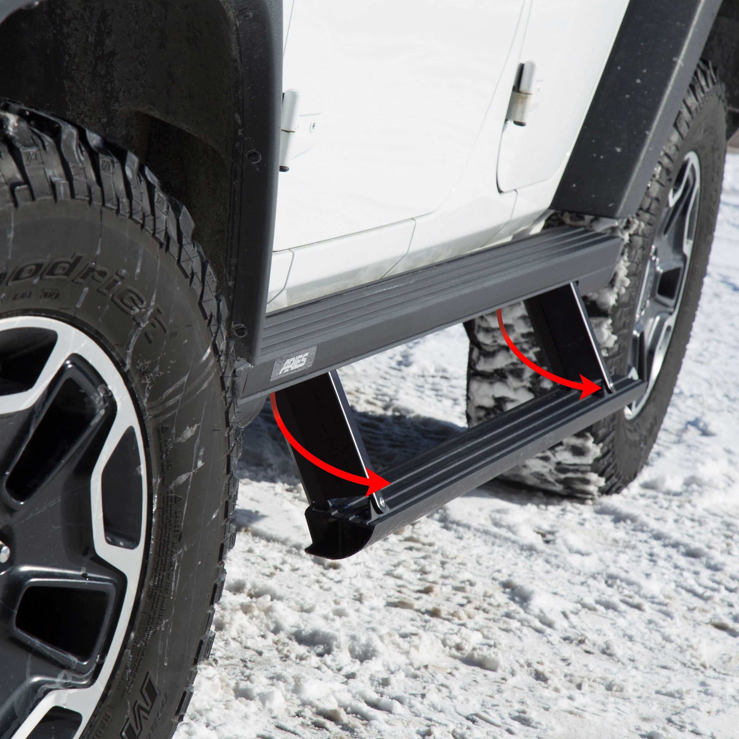 ARIES ActionTrac 69.6" Powered Running Boards, 2021 Chevy Tahoe