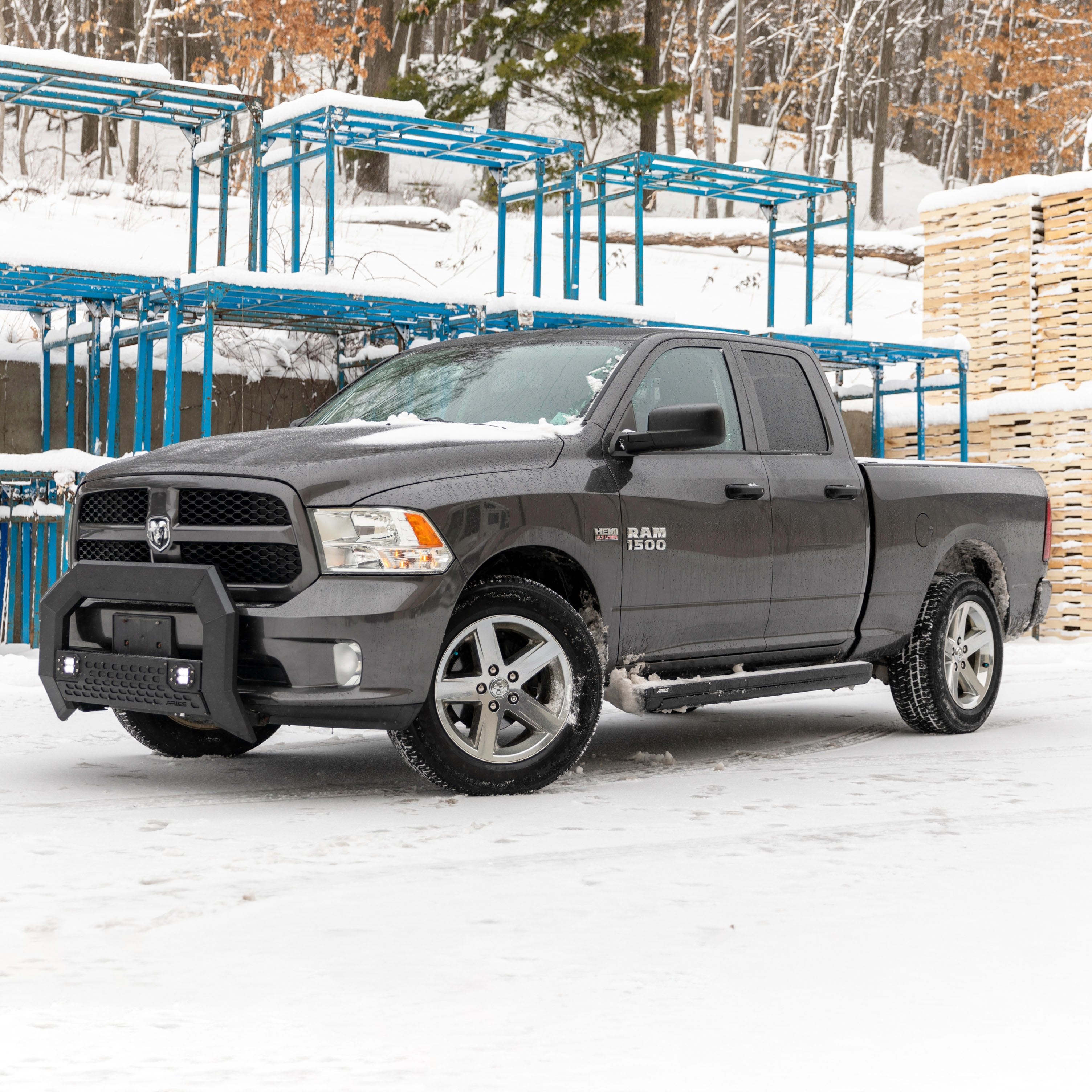 ARIES ActionTrac 87.6" Powered Running Boards, 2019-2026 Ram 1500