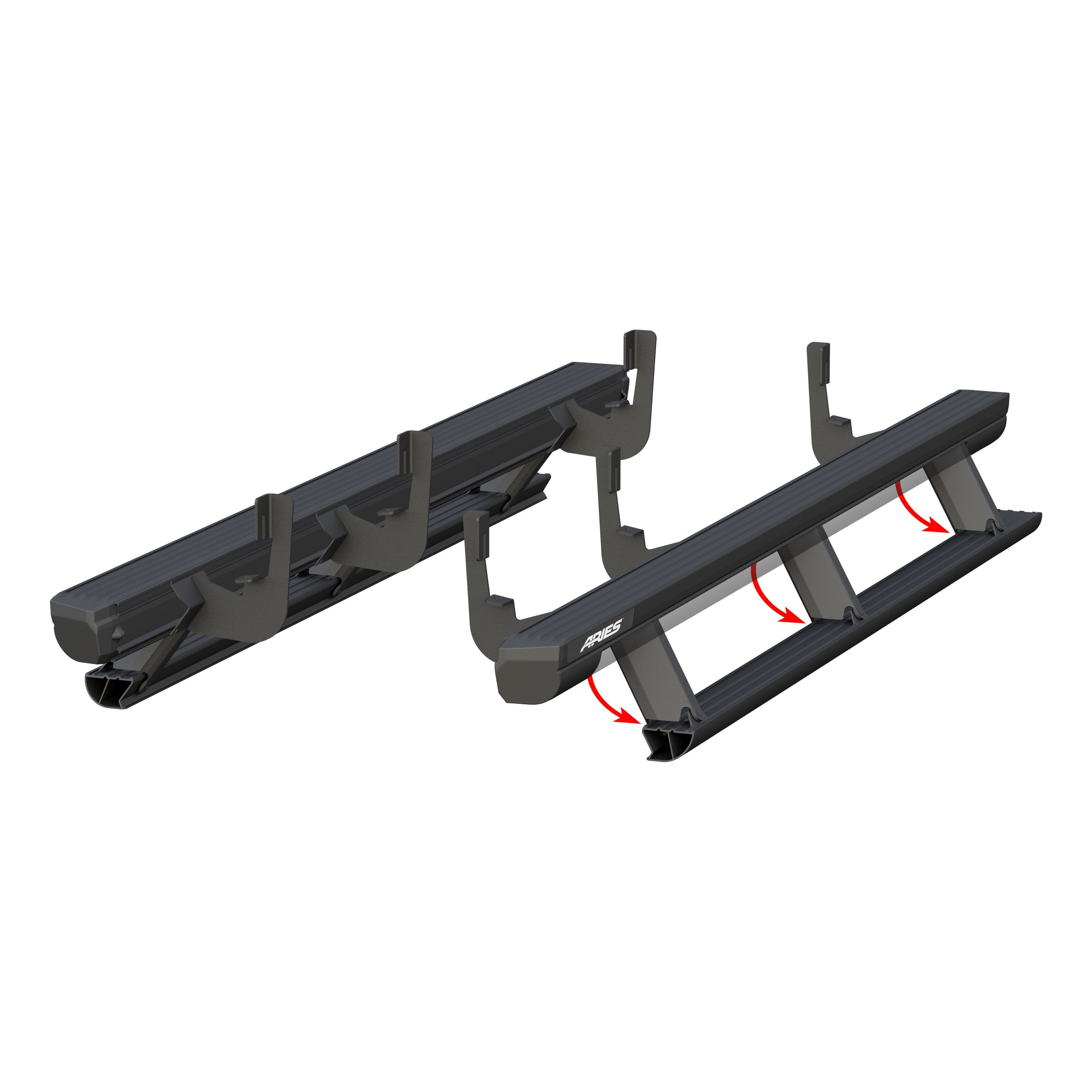 ARIES ActionTrac 87.6" Powered Running Boards, 2019-2026 Chevy/GMC Silverado/Sierra 1500, 2020-2026 Chevy/GMC Silverado/Sierra 2500HD/3500HD