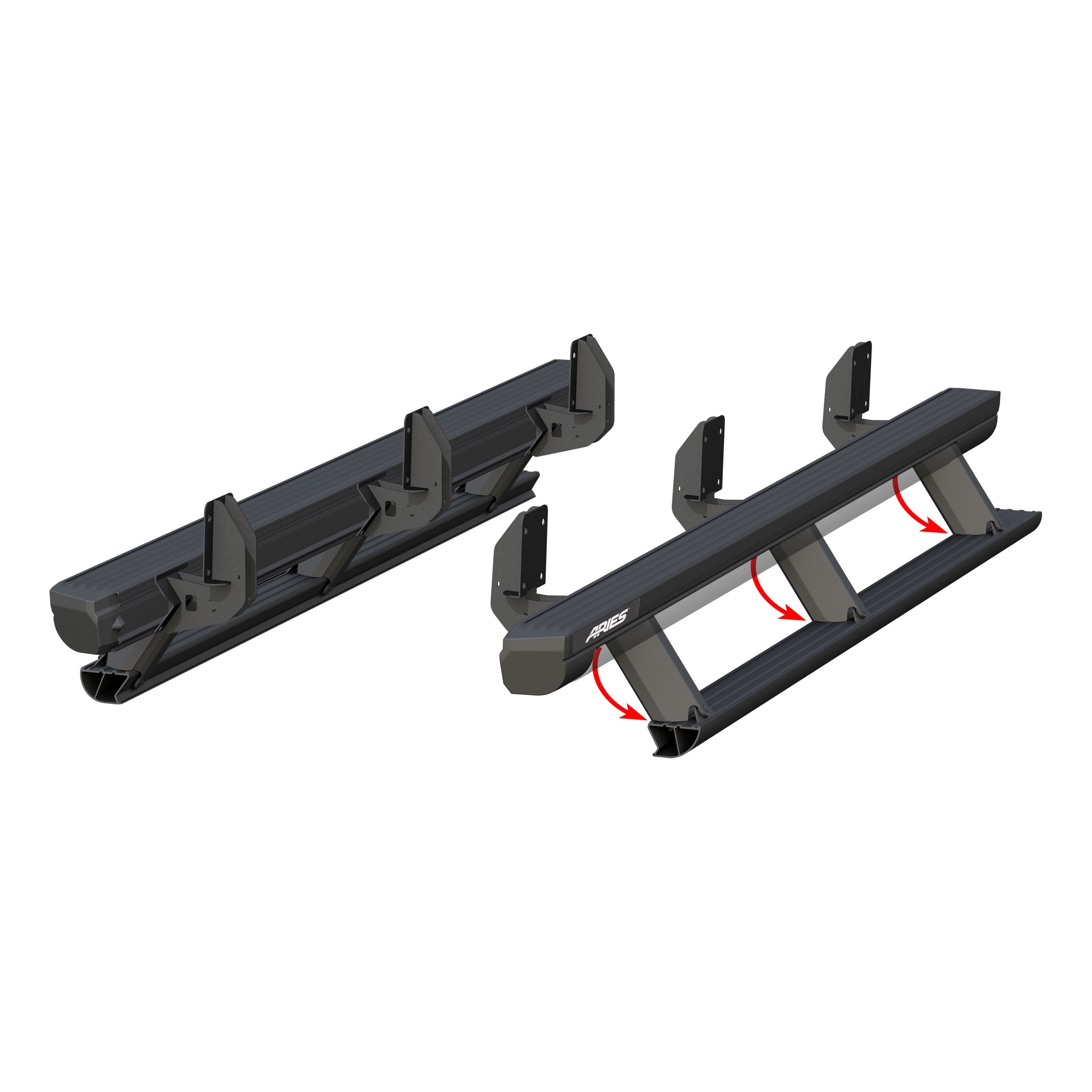 ARIES ActionTrac 87.6" Powered Running Boards, 1999-2016 Ford F-250/F-350 Super Duty, 2008-2016 Ford F-450 Super Duty