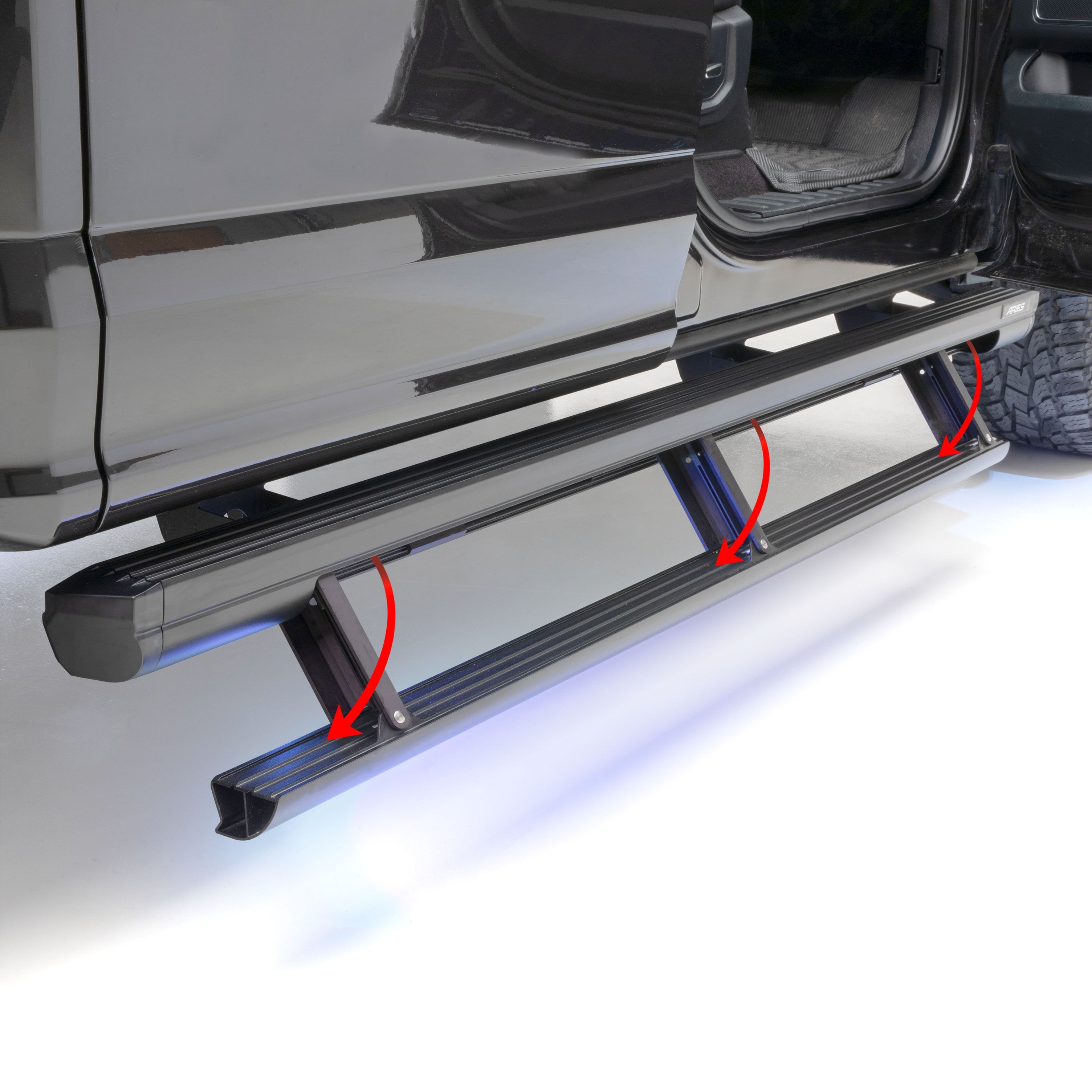 ARIES ActionTrac 87.6" Powered Running Boards, 2007-2021 Toyota Tundra