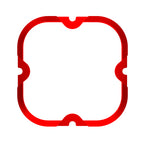 Bezel Ring KC Flex Era 4 Red 1Pc KC HiLiTES