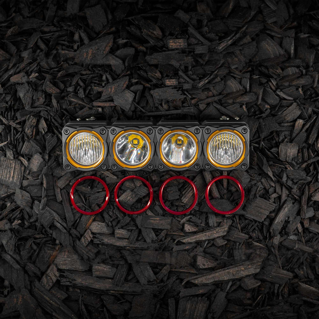 Bezel Ring KC Flex Era Bar Red 4Pc KC HiLiTES
