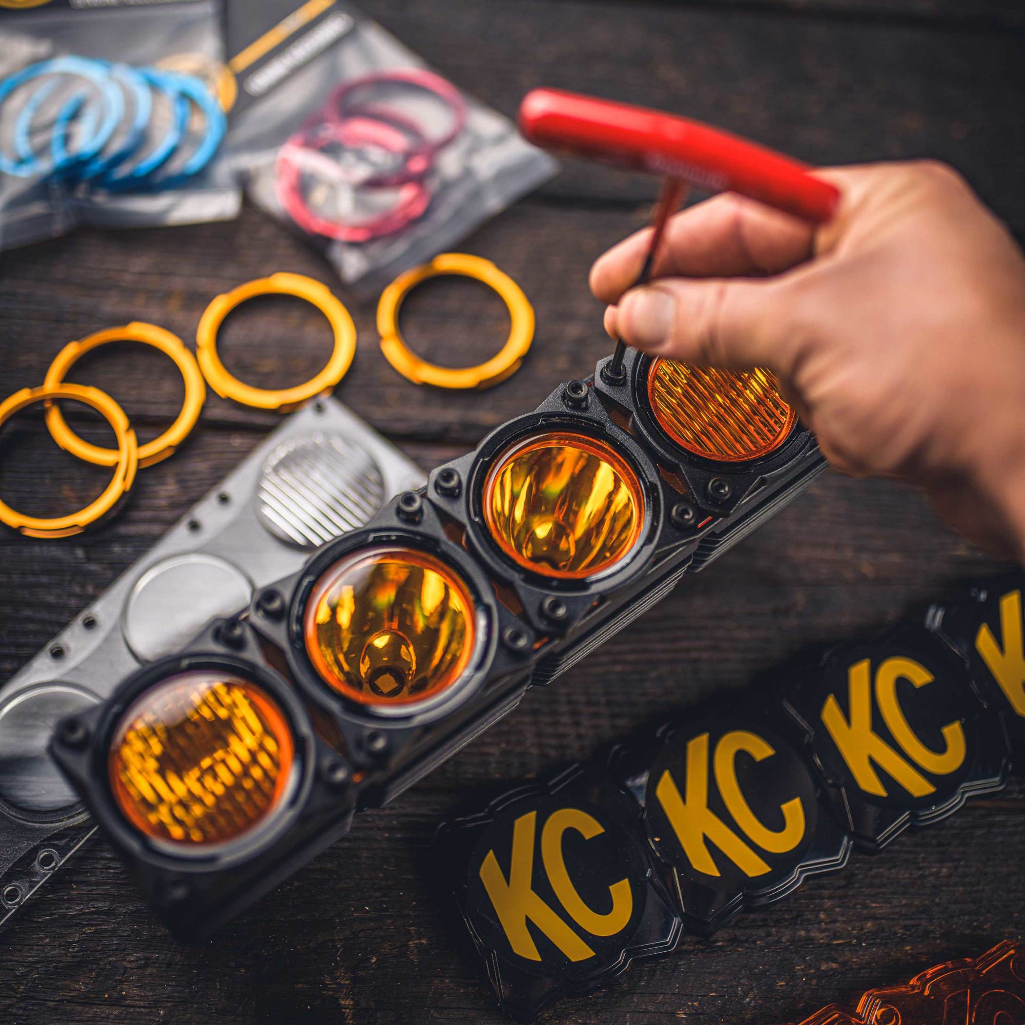 Bezel Ring KC Flex Era Bar Black 4Pc KC HiLiTES