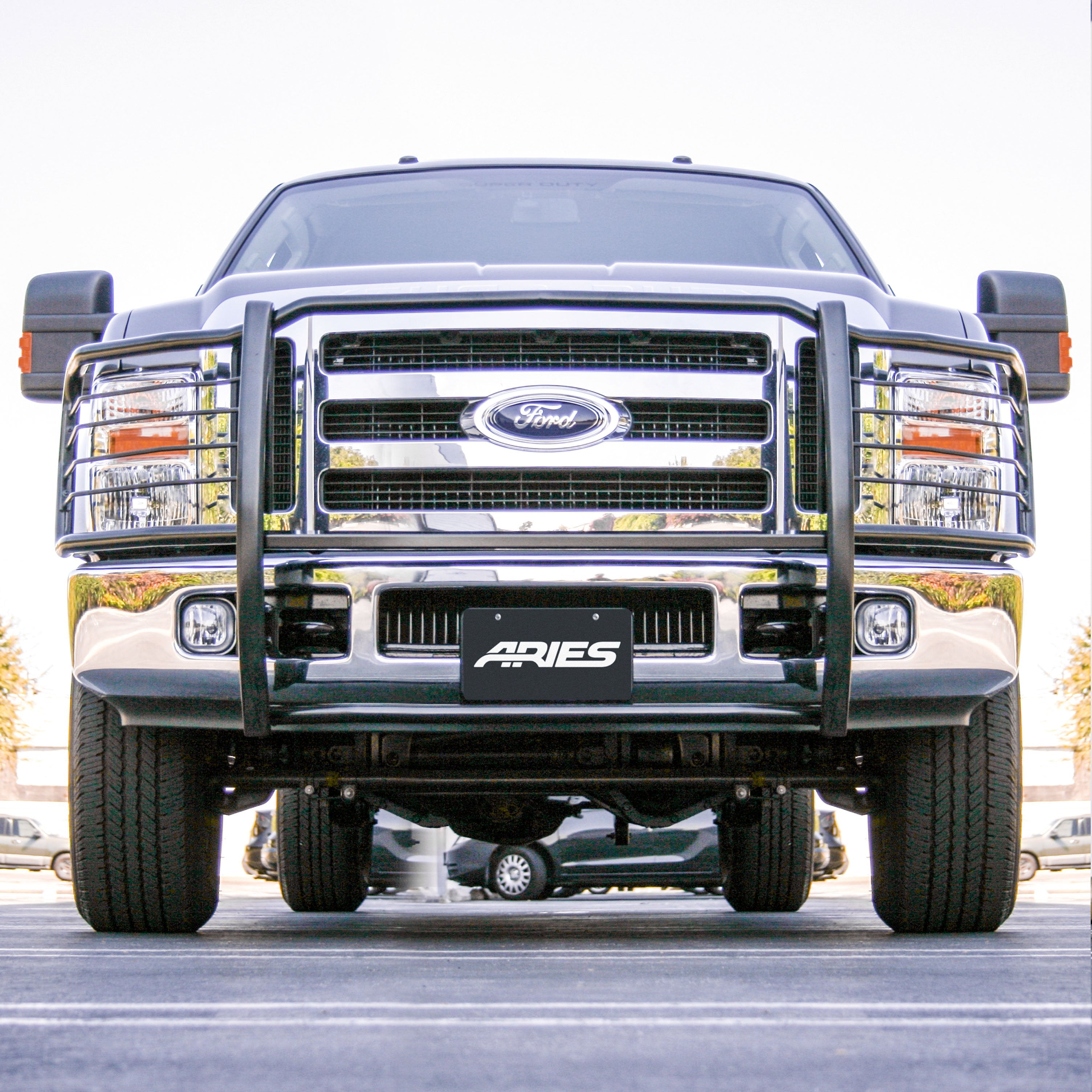 ARIES Black Steel Grille Guard, 2008-2010 Ford F-250/F-350/F-450/F-550 Super Duty