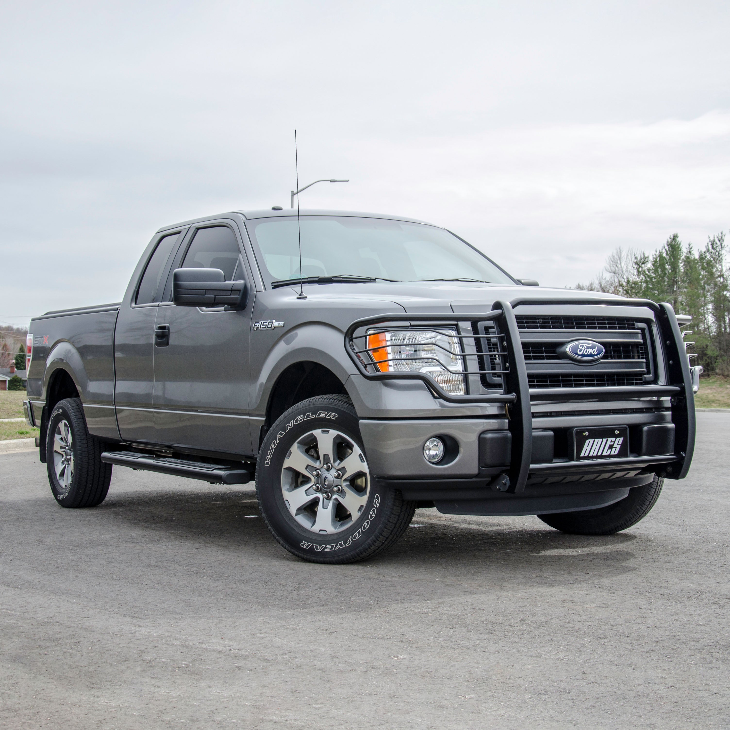 ARIES Black Steel Grille Guard, 2009-2014 Ford F-150