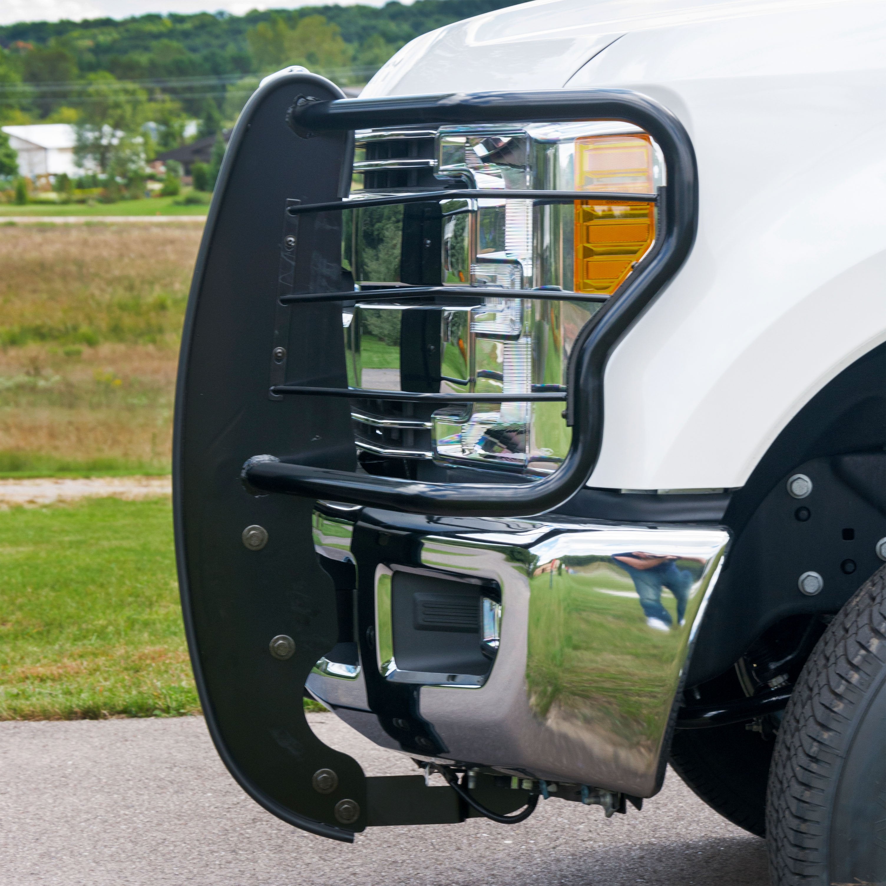 ARIES Black Steel Grille Guard, 2017-2022 Ford F-250/F-350/F-450/F-550 Super Duty