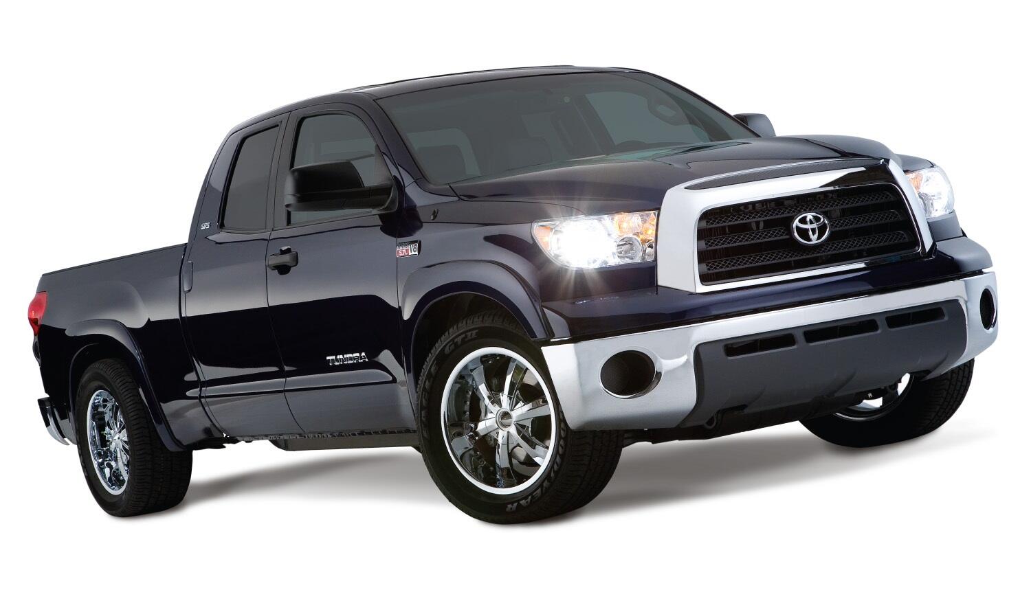 Black OE Style Smooth Finish 4-Piece Fender Flare Set For 2007-2013 Toyota Tundra W/O Factory Mudflap Bushwacker