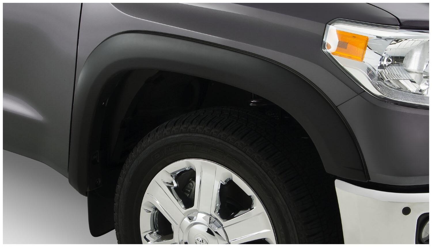 Black OE Style Smooth Finish 4-Piece Fender Flare Set For 2014-2021 Toyota Tundra Bushwacker