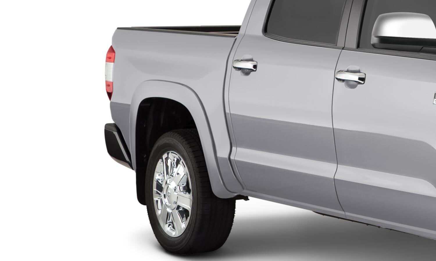 Oe Style Color Matched Silver Sky Metallic 4-Piece Fender Flare Set For 2019-2021 Toyota Tundra, Must Remove Mudflaps Bushwacker