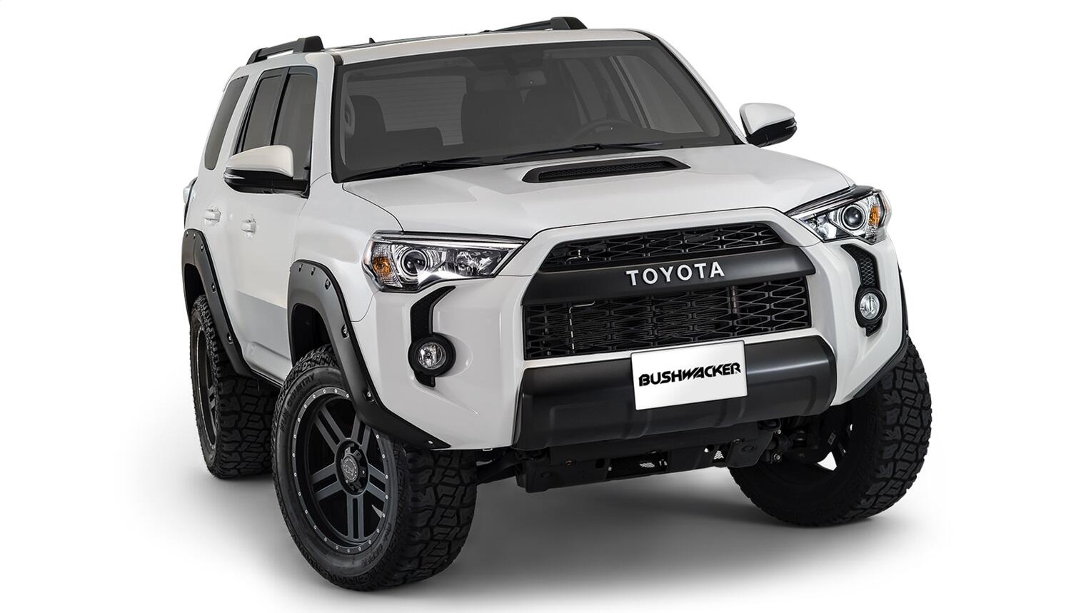 Black Pocket/Rivet Style Smooth Finish 4-Piece Fender Flare Set For 22-26 Toyota Tundra Bushwacker