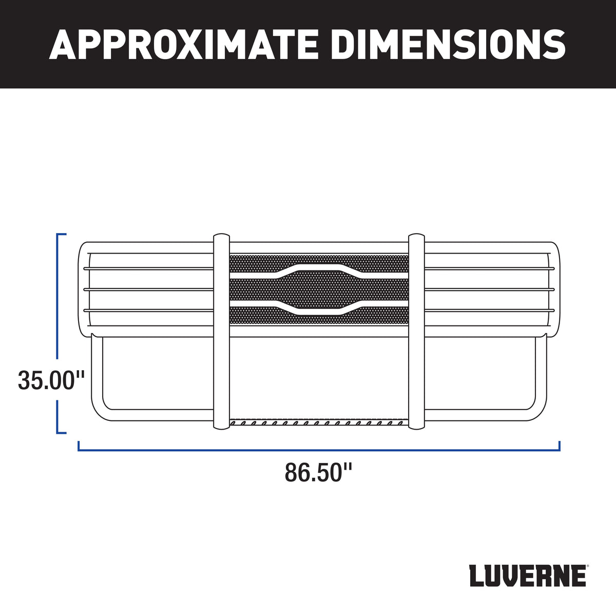 LUVERNE Prowler Max Polished Stainless Grille Guard (No Brackets), 2019 Chevy/GMC Silverado/Sierra 1500